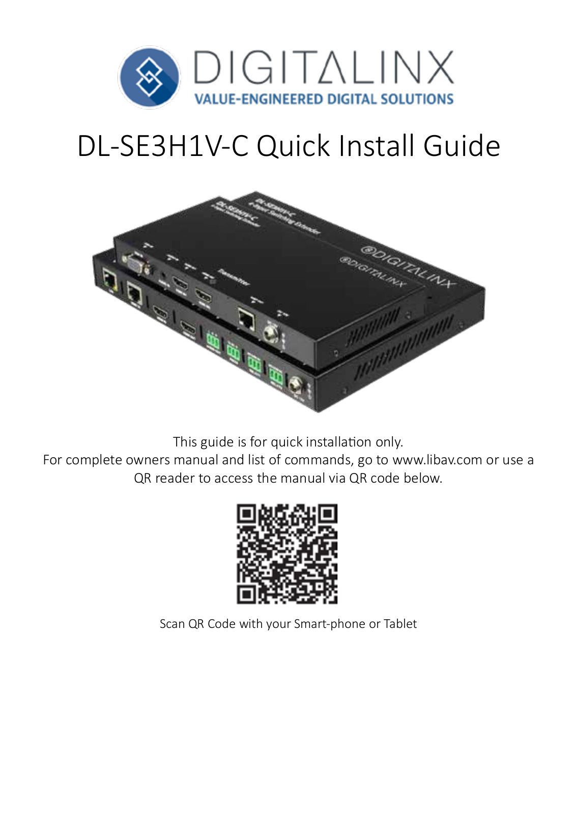 Intelix DL-SE3H1V-C Quick Start Guide