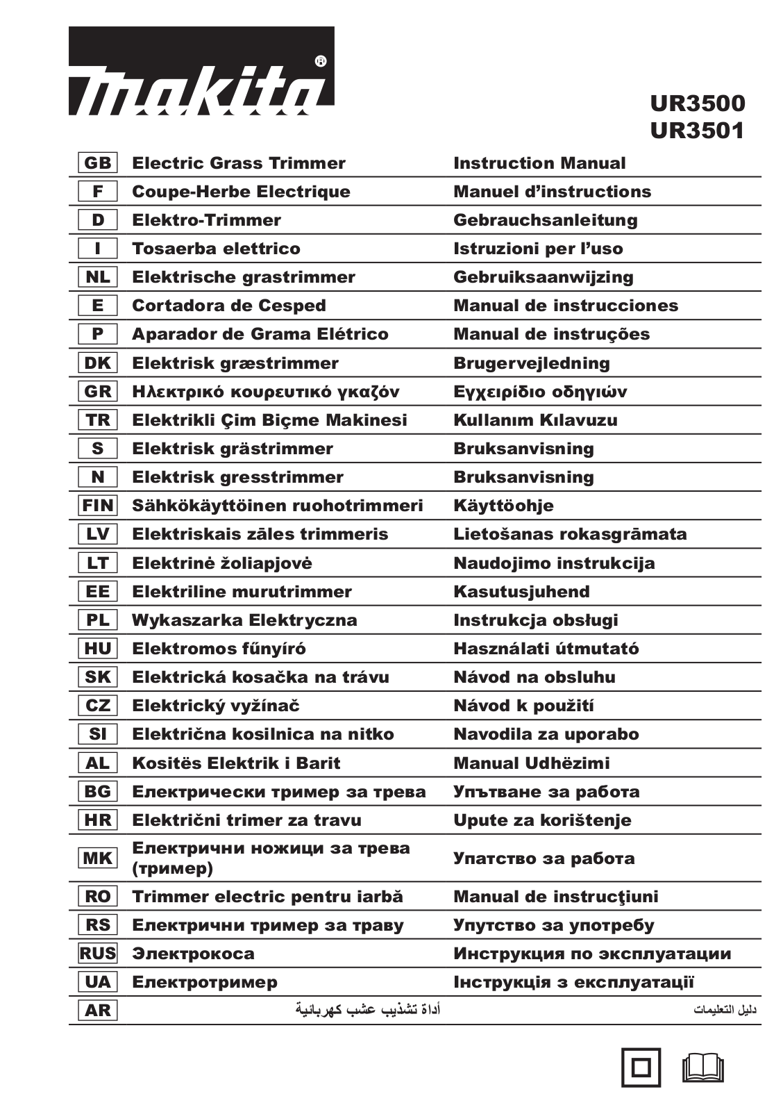 Makita UR3500 User Manual