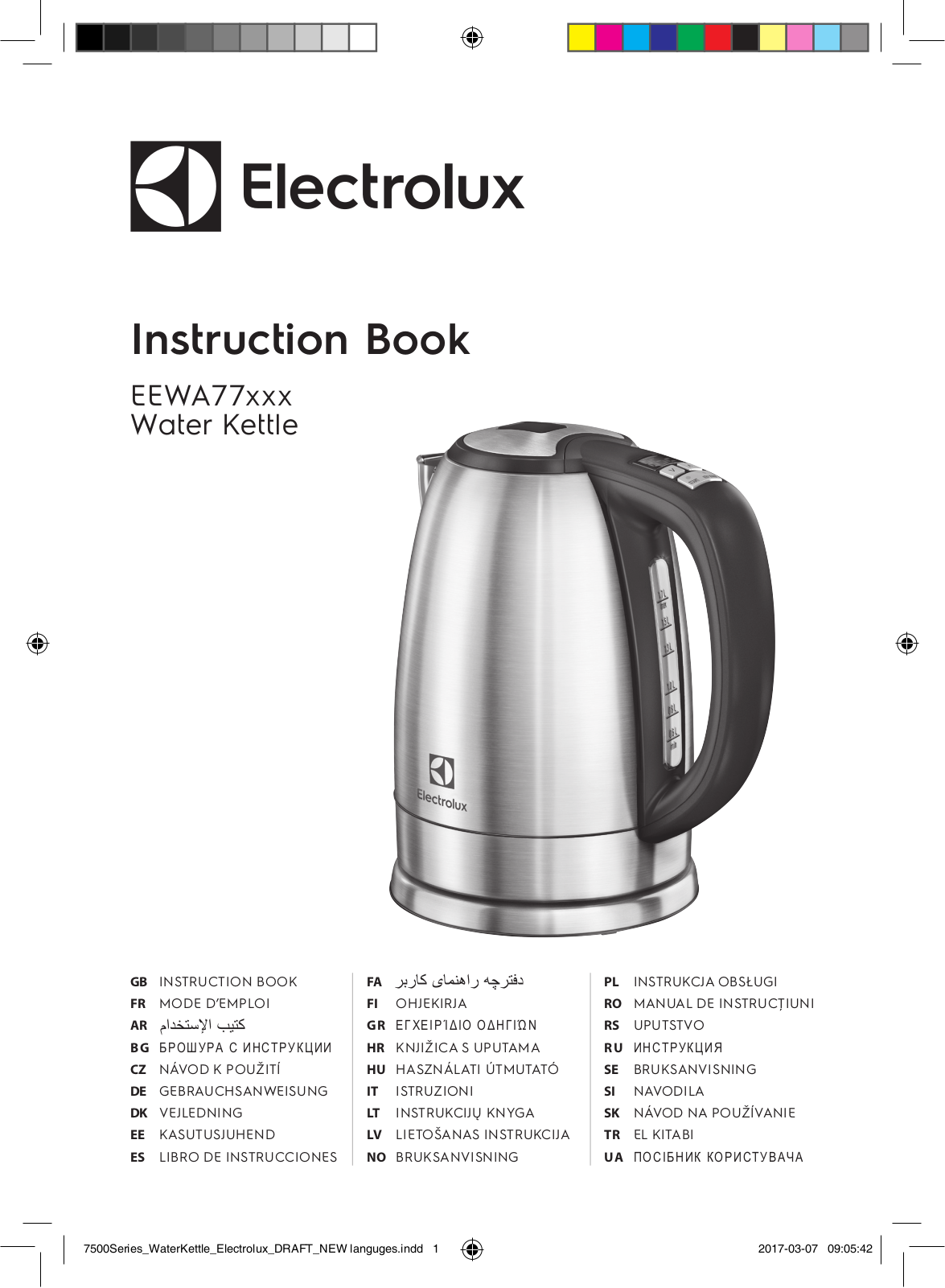 Electrolux EEWA7700, EEWA7700R, EEWA7700W User Manual