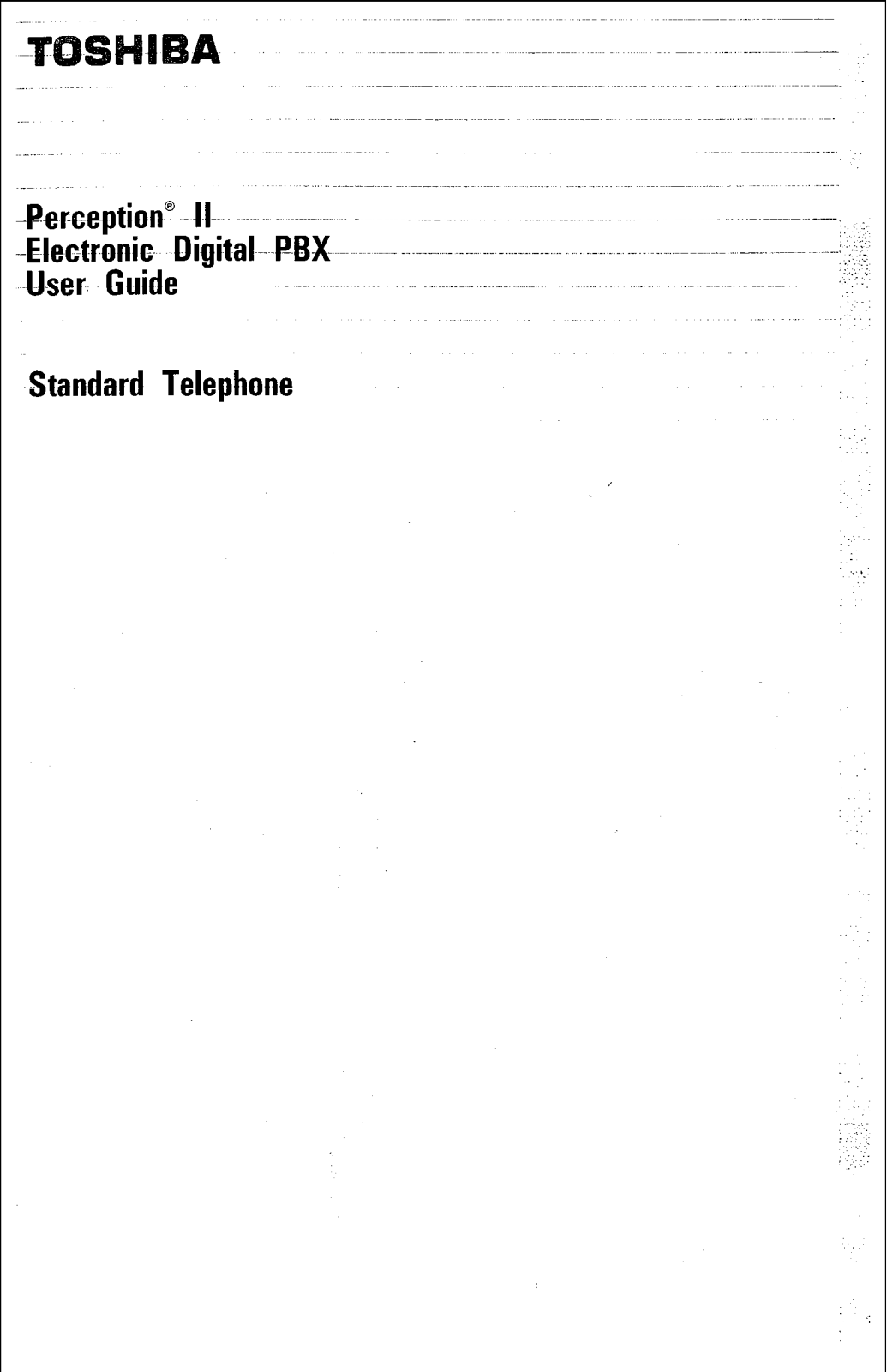 Toshiba Perception II User Guide