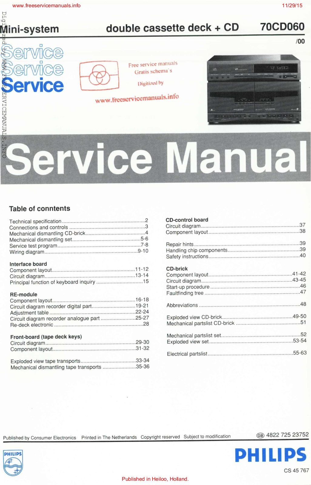 Philips 70cd060 Datasheet - ManualMachine.com