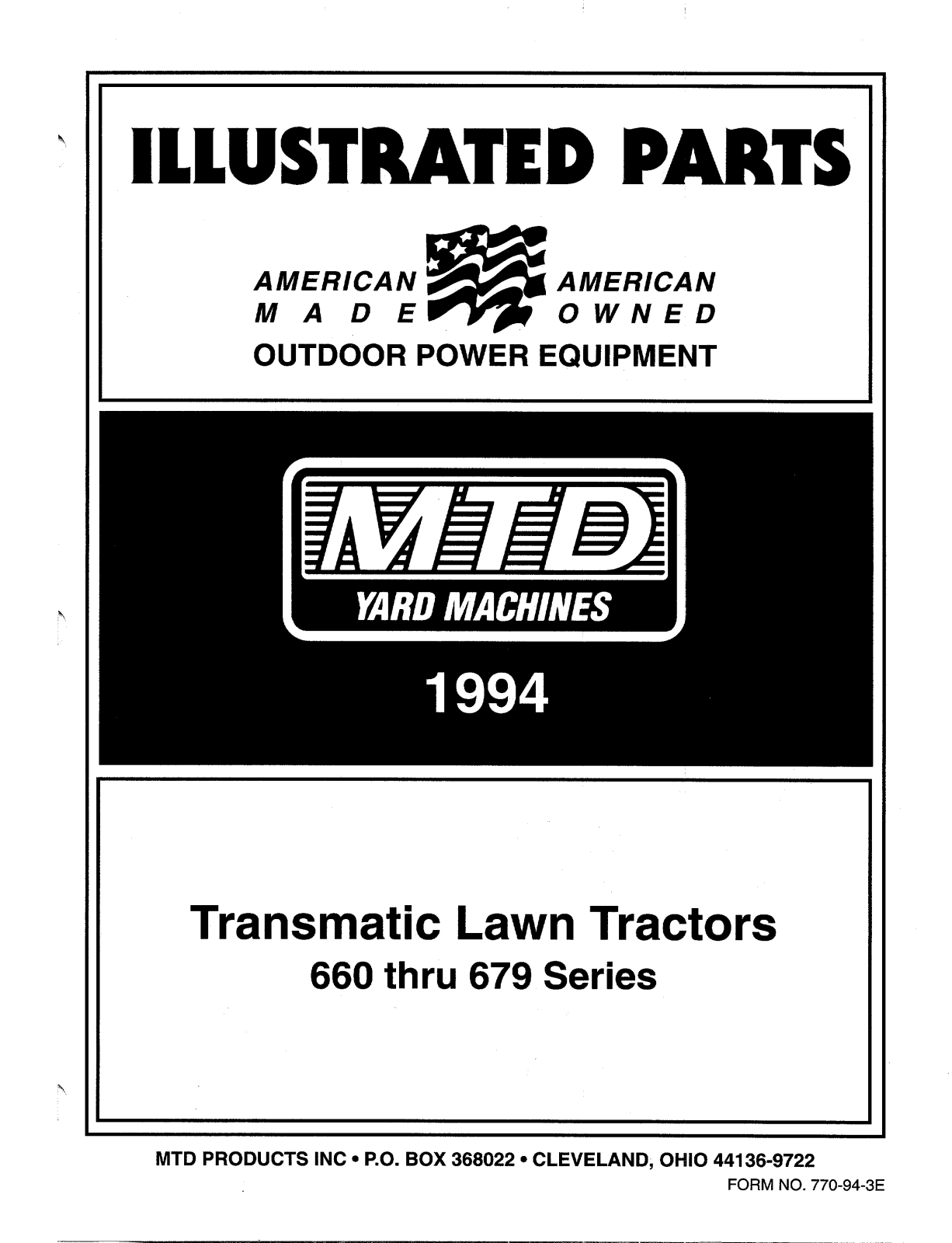 MTD 660, 679 User Manual