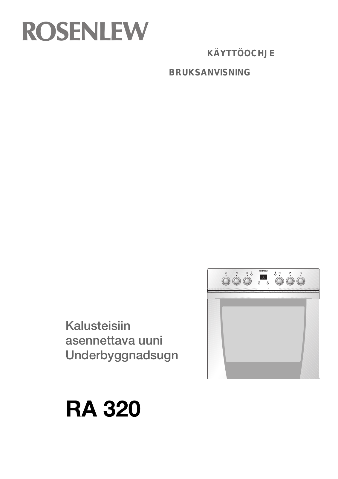 Rosenlew RA320AF, RA320W User Manual