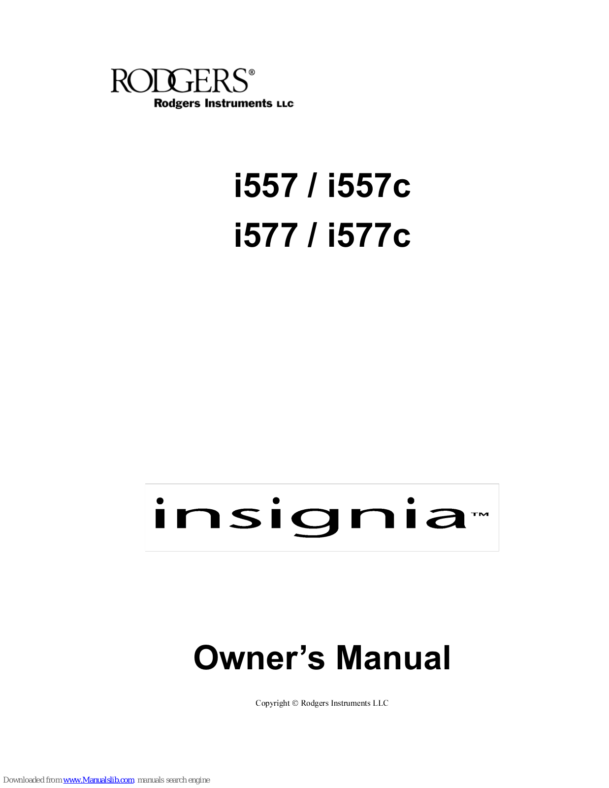 Insignia i557, i557c, i577, i577c, insignia i557 Owner's Manual