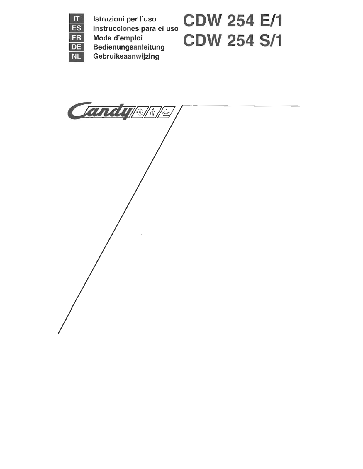 CANDY CDW 254 S-1 User Manual