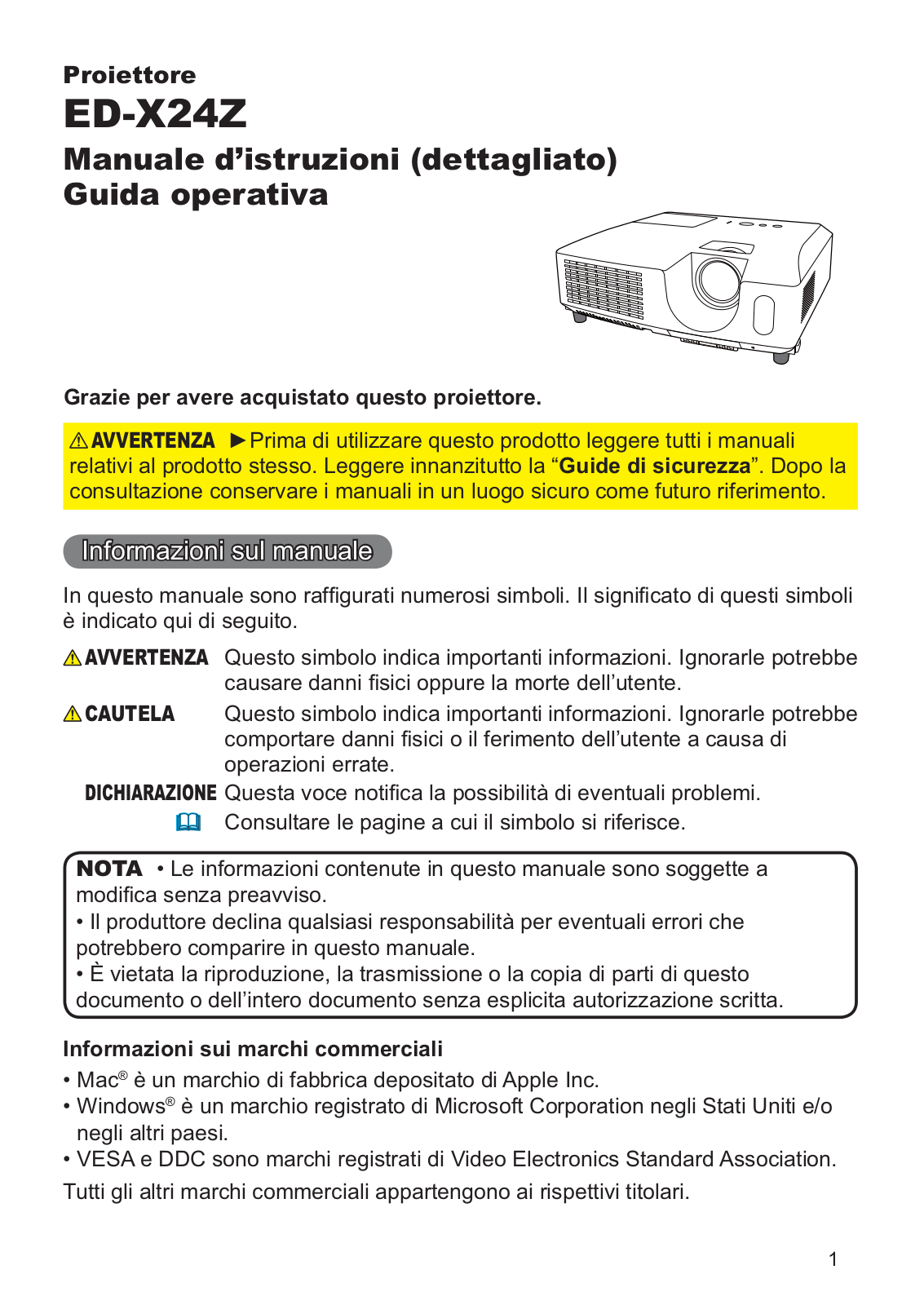 Hitachi ED-X24 User Manual