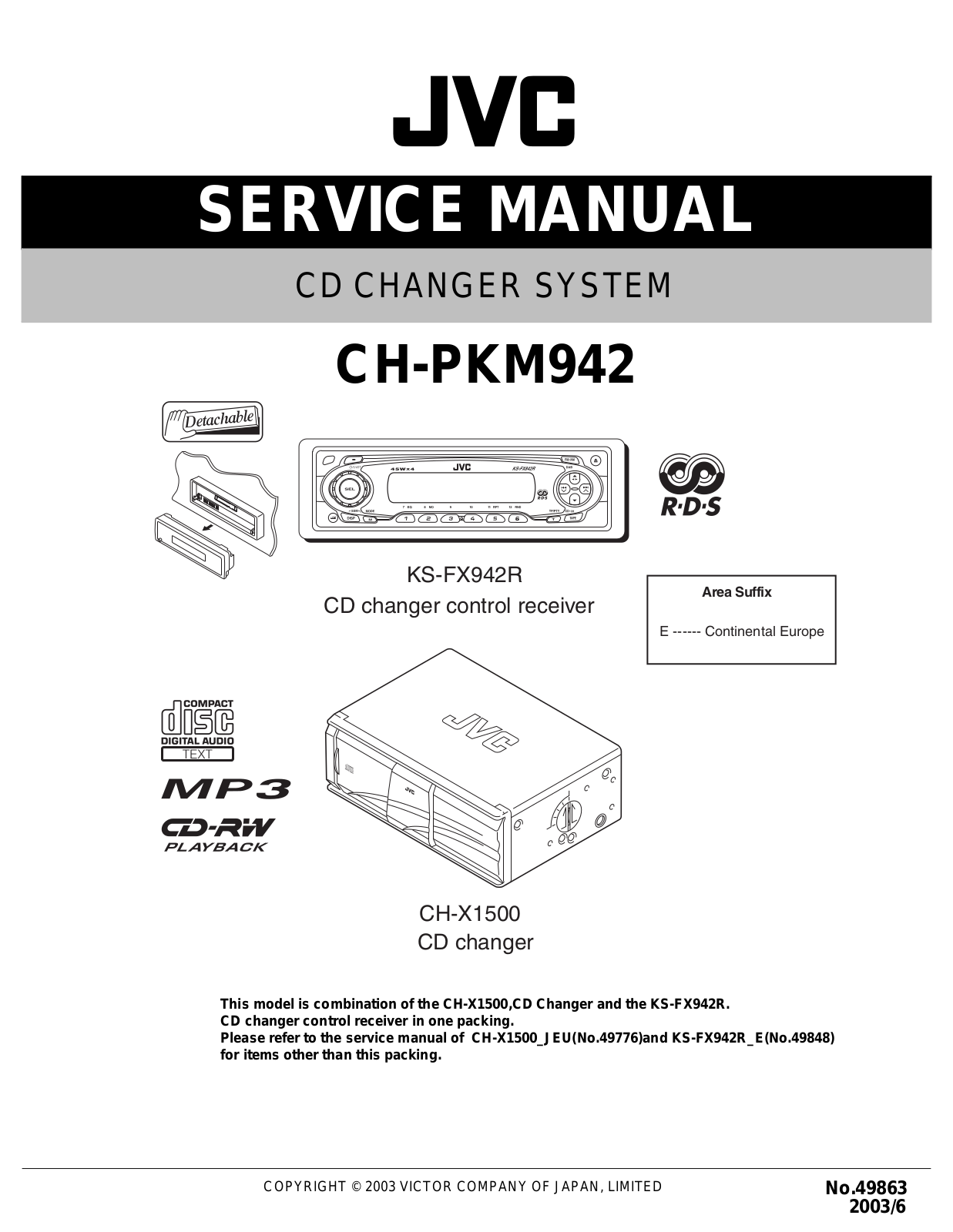 JVC CH-PKM942 Service Manual