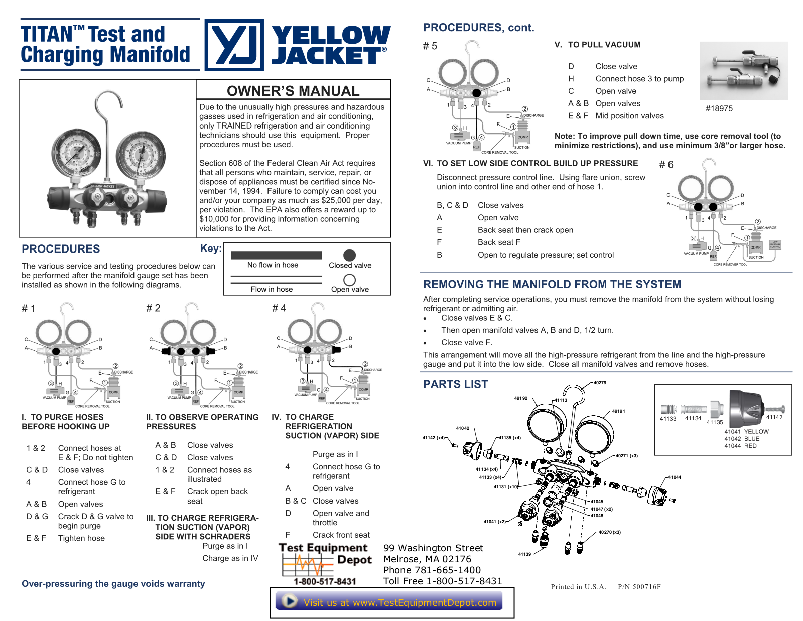 Yellow Jacket Yellow Jacket 49801 Manual - ManualMachine.com