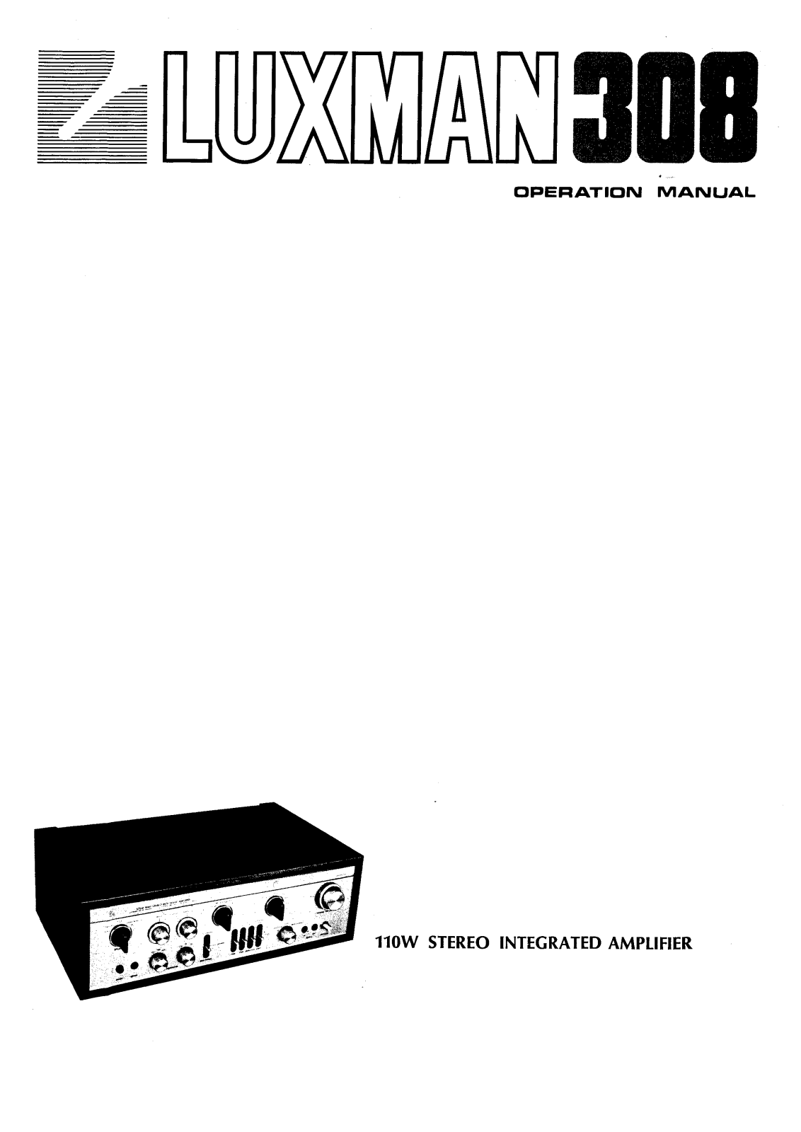 Luxman L-308 Owners Manual