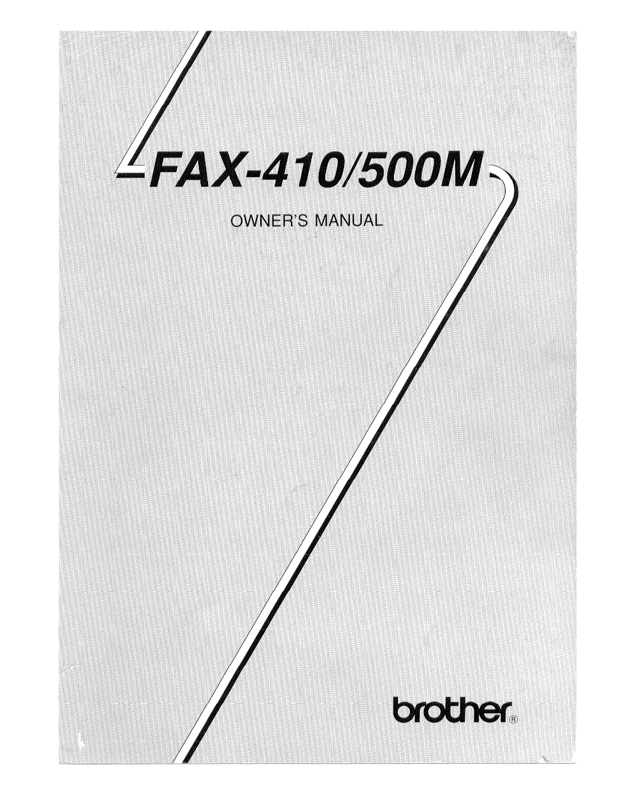 Brother 410-500M User Manual