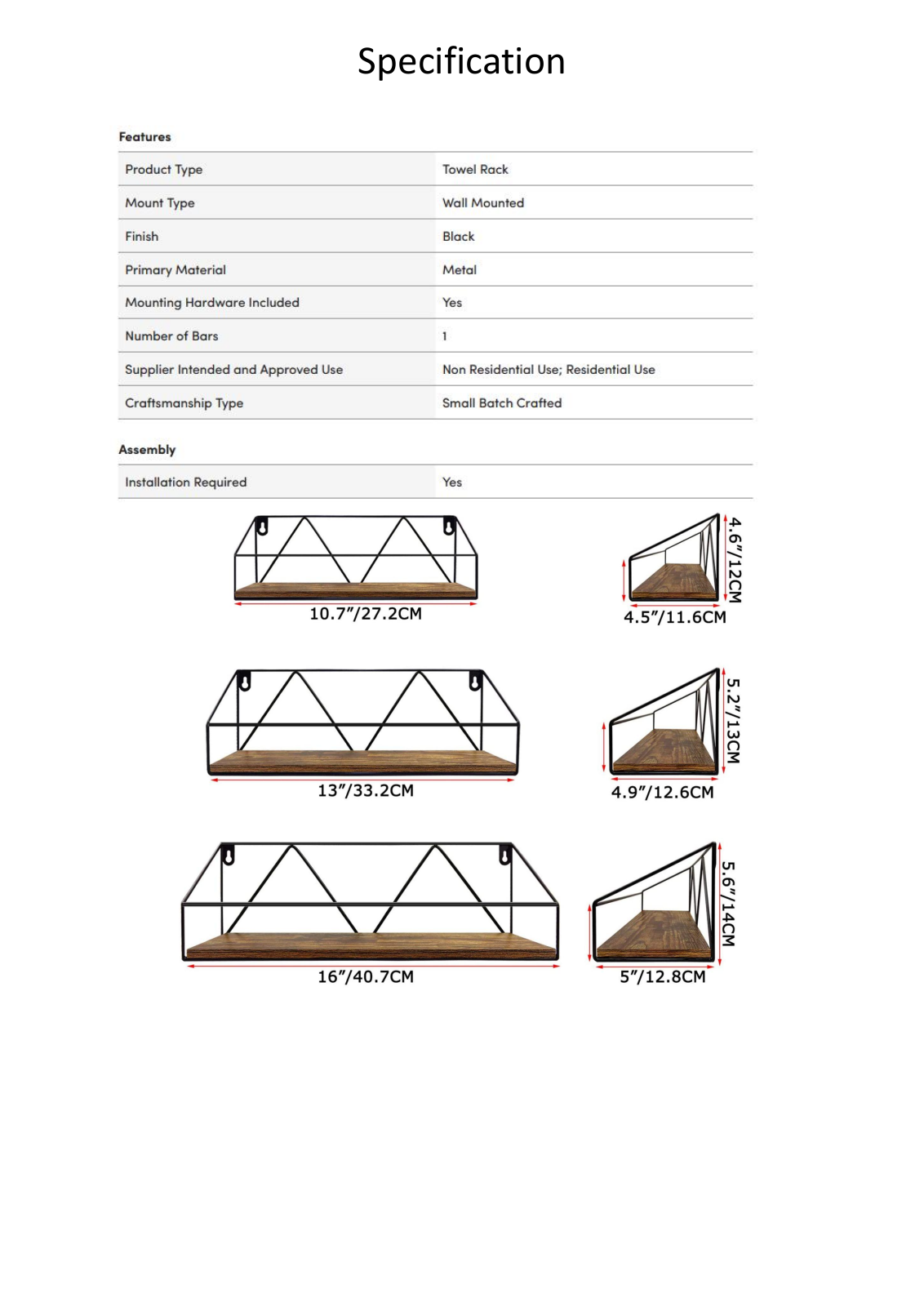 Tacoday TCOD1221 Specifications - ManualMachine.com