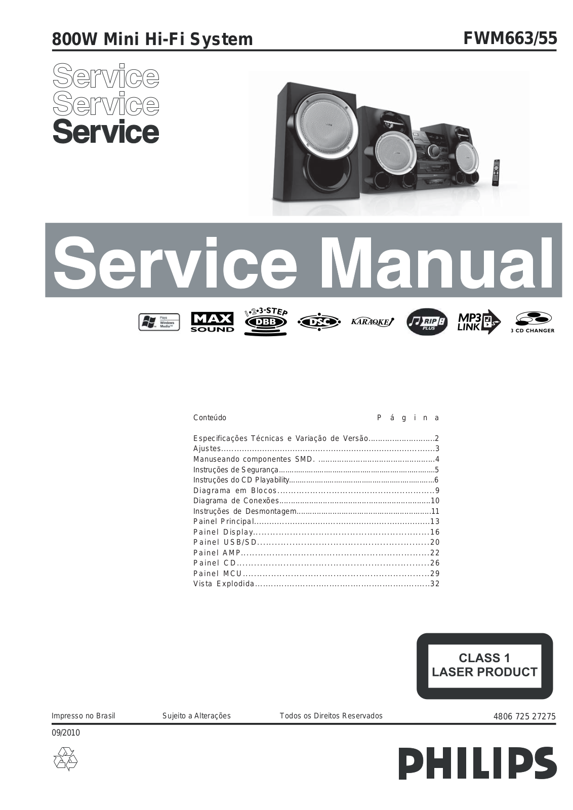 Philips FWM-663 Service Manual