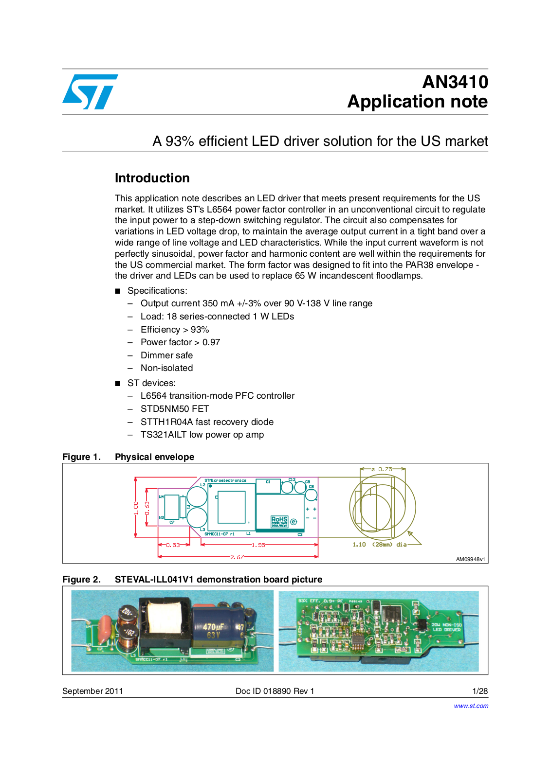 ST AN3410 APPLICATION NOTE