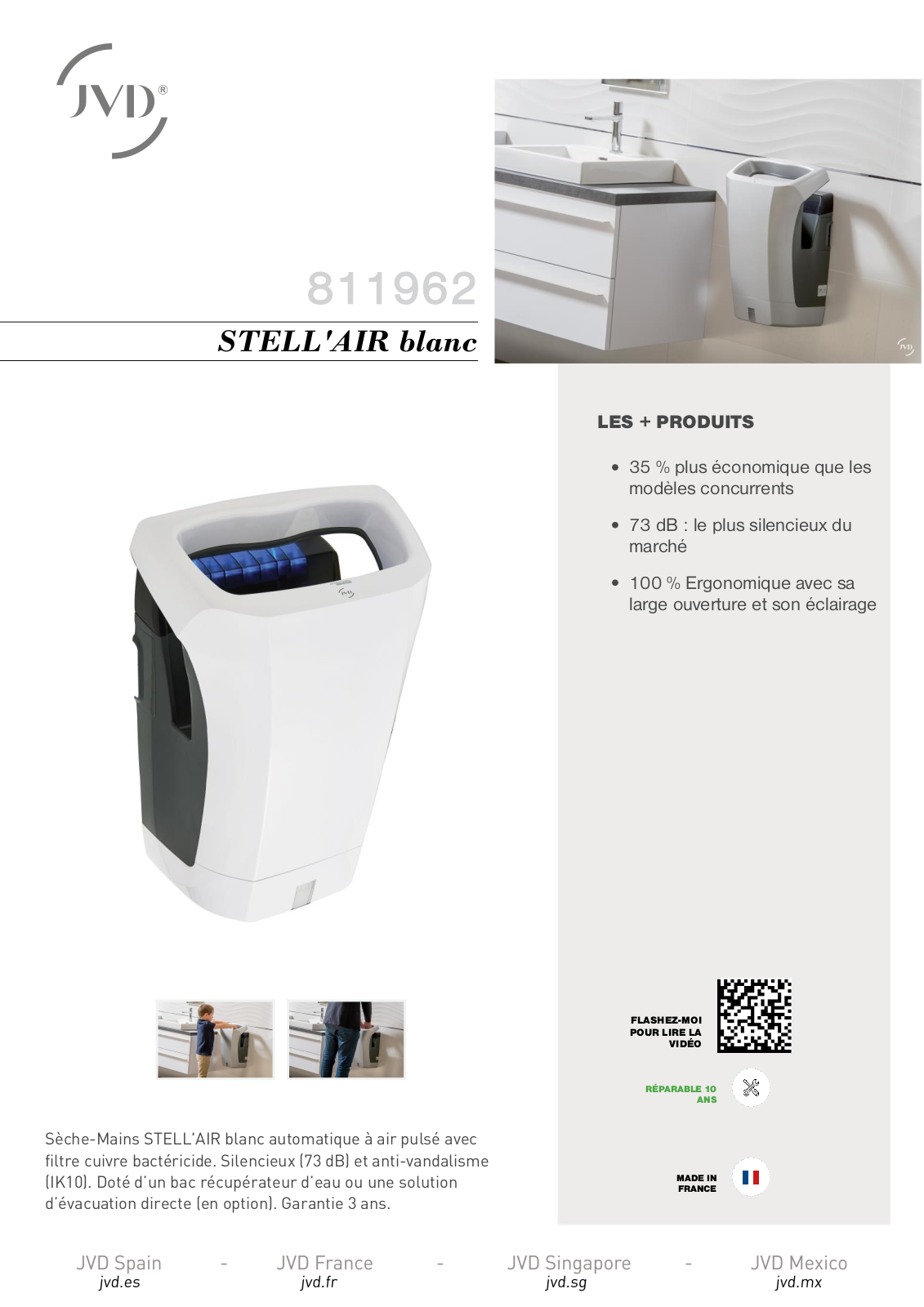 JVD 811962, STELL'AIR blanc Specification - ManualMachine.com