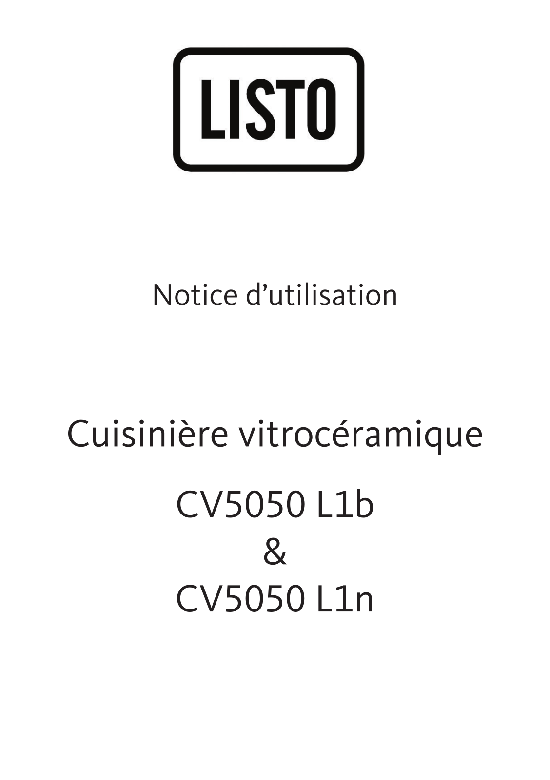 Listo CV5050 L2N User Manual