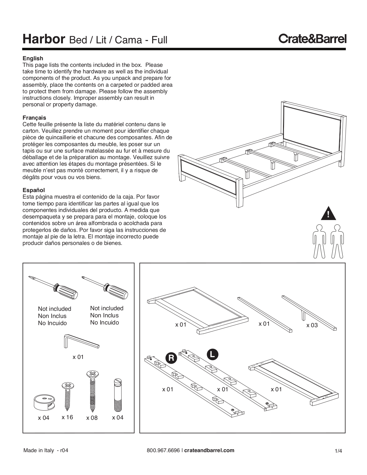 Crate&Barrel Harbor User Manual