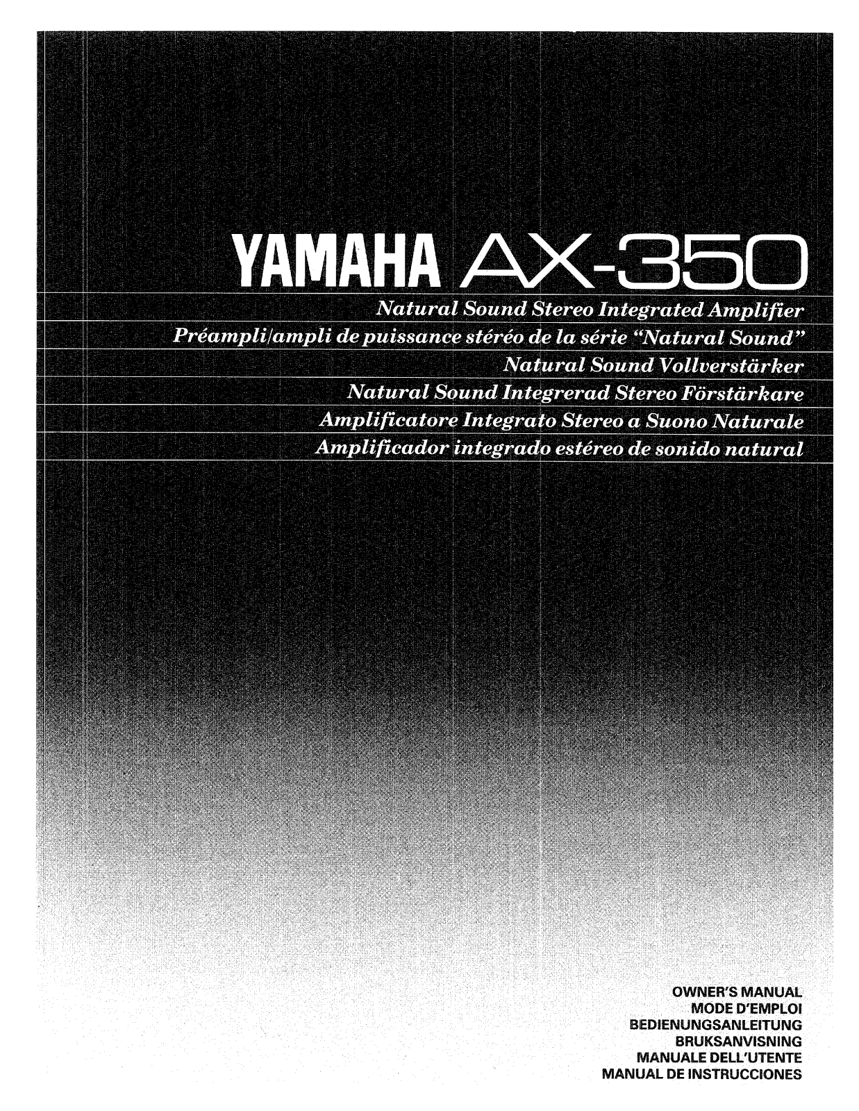 Yamaha AX-350 User Manual