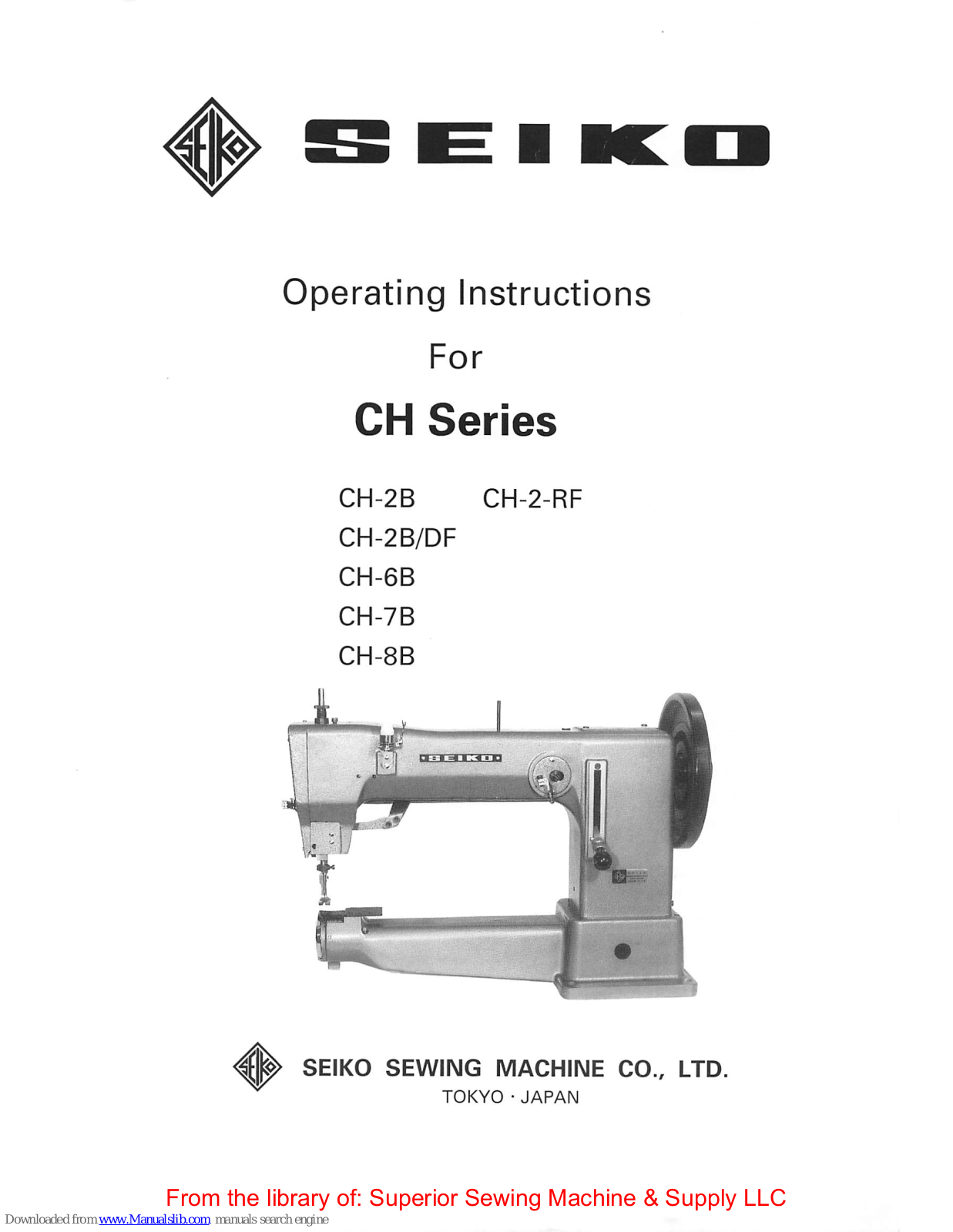 Seiko CH-2B, CH-2B/DF, CH-6B, CH-7B, CH-2-RF Operating Instructions Manual - ManualMachine.com