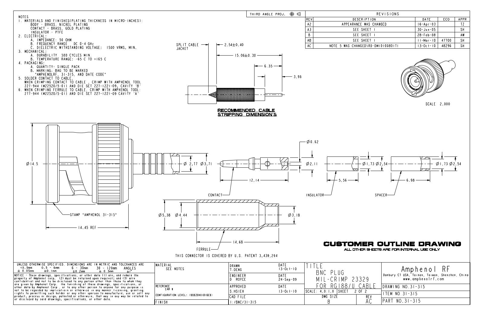 Amphenol 31-315 User guide - ManualMachine.com