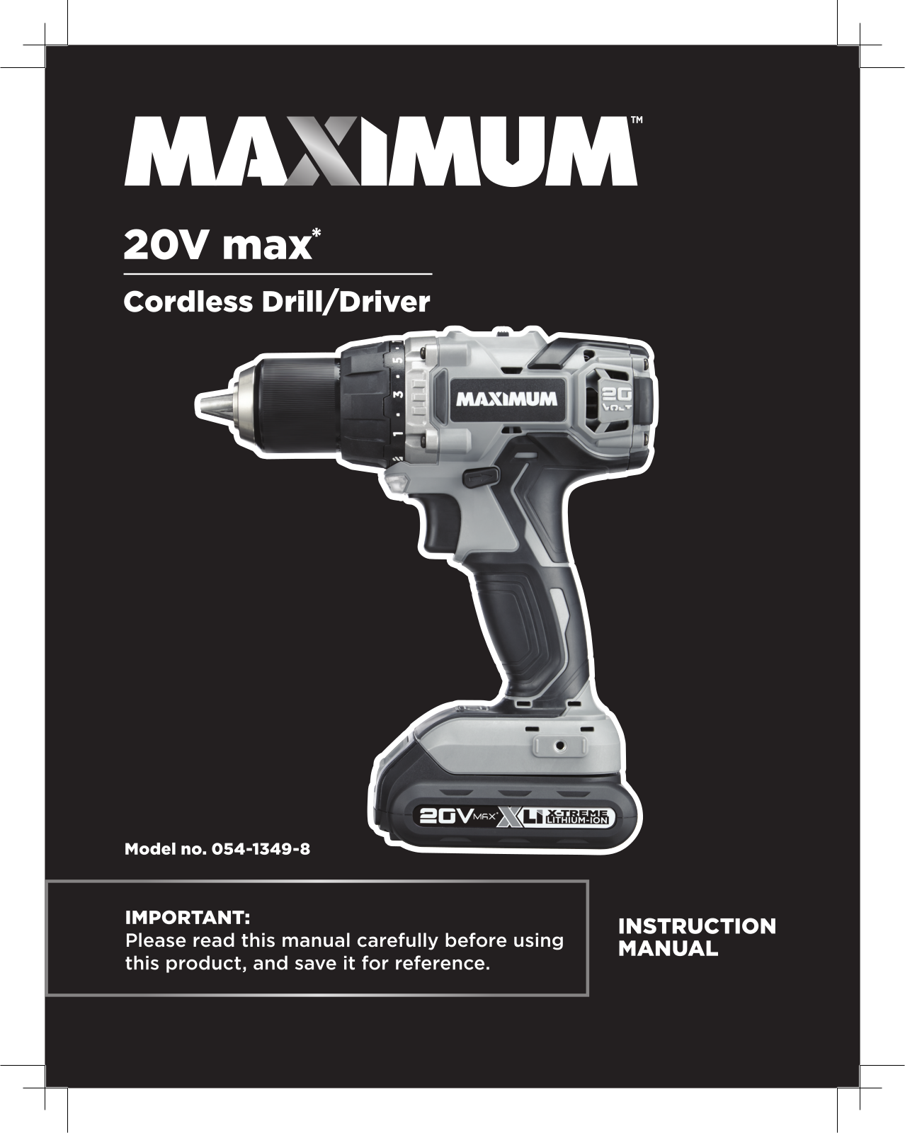 Maximum 054-1349-8 Instruction Manual - ManualMachine.com
