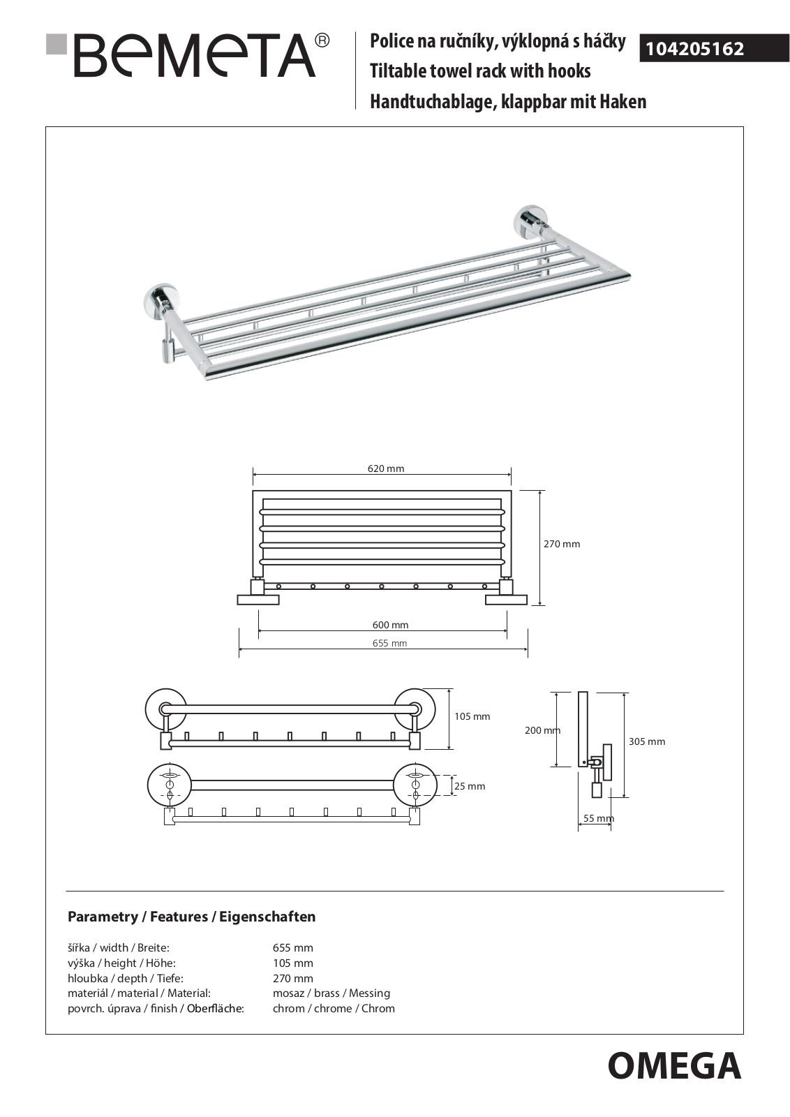 Bemeta Omega 104205162 User guide