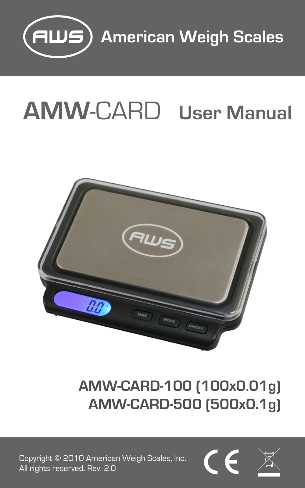 American Weigh Scales (AWS) Card-500 User Manual