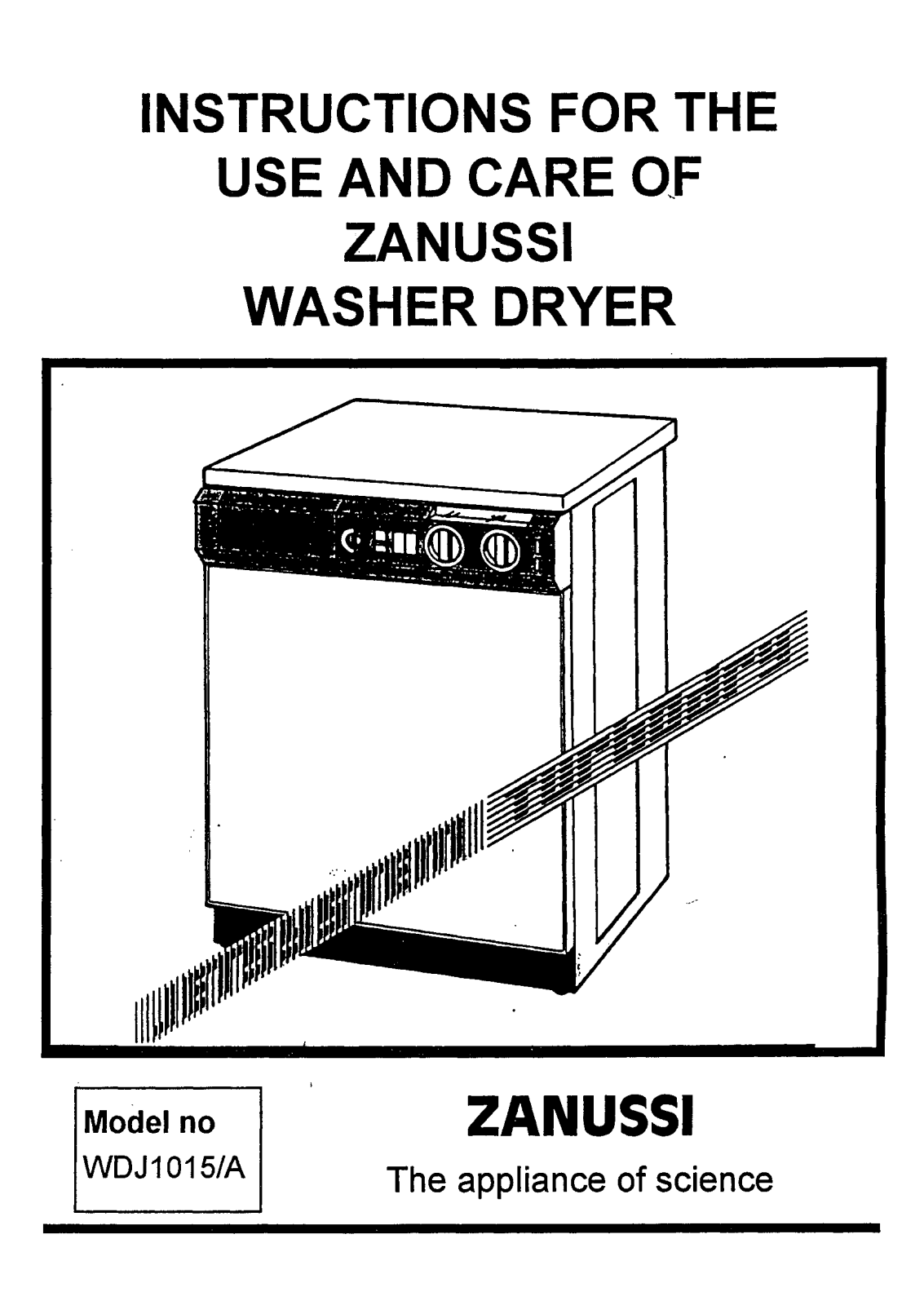 Zanussi WDJ1015-A User Manual