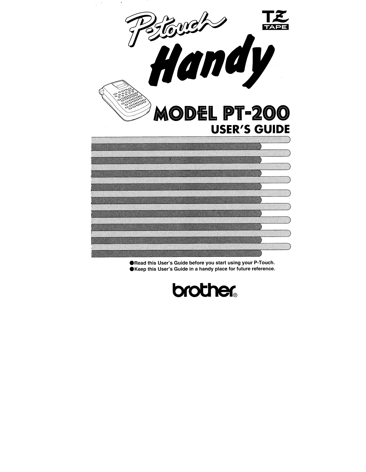 Brother PT-200 User Manual