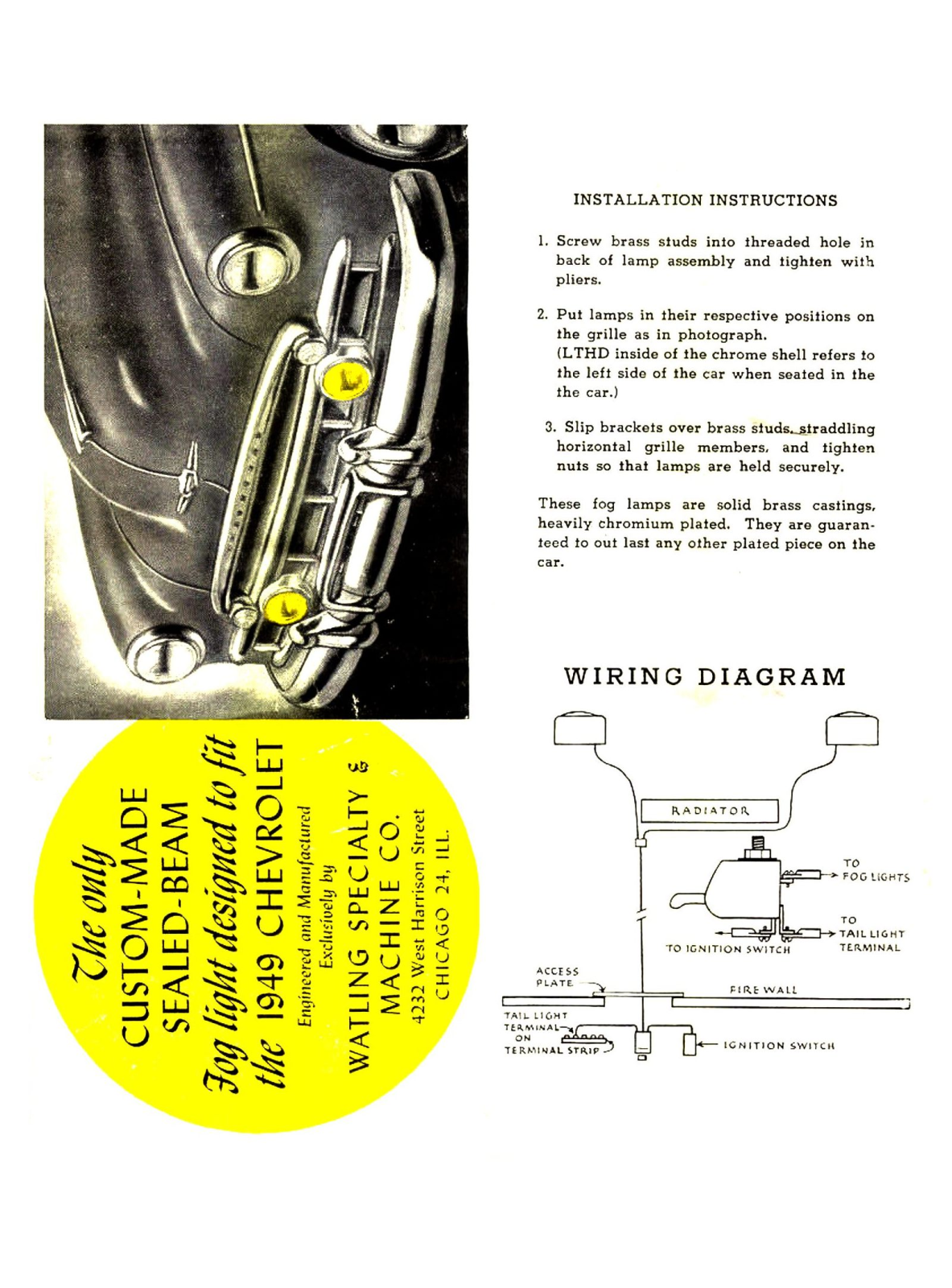 Chevrolet 1949 schematic