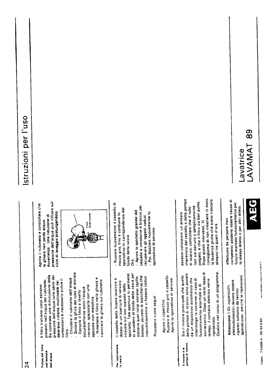 AEG LAV89, LAVAMAT 89 User Manual