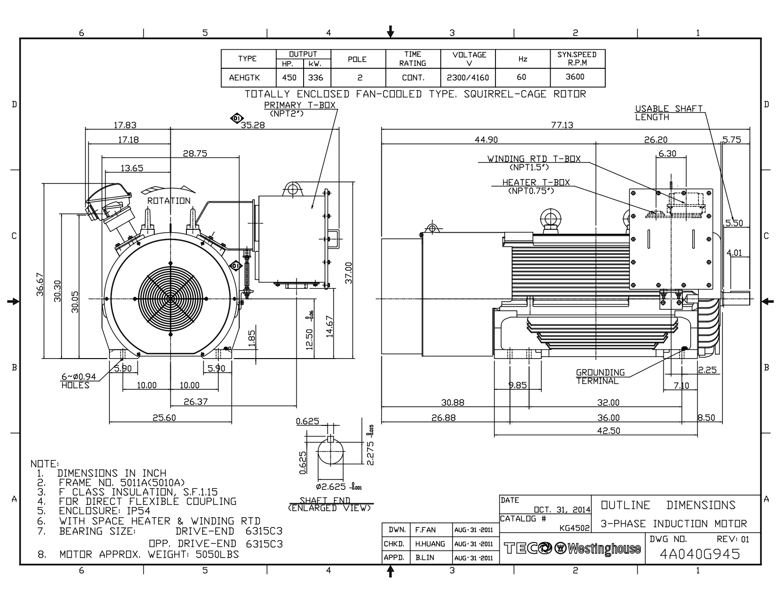 Teco KG4502 Reference Drawing