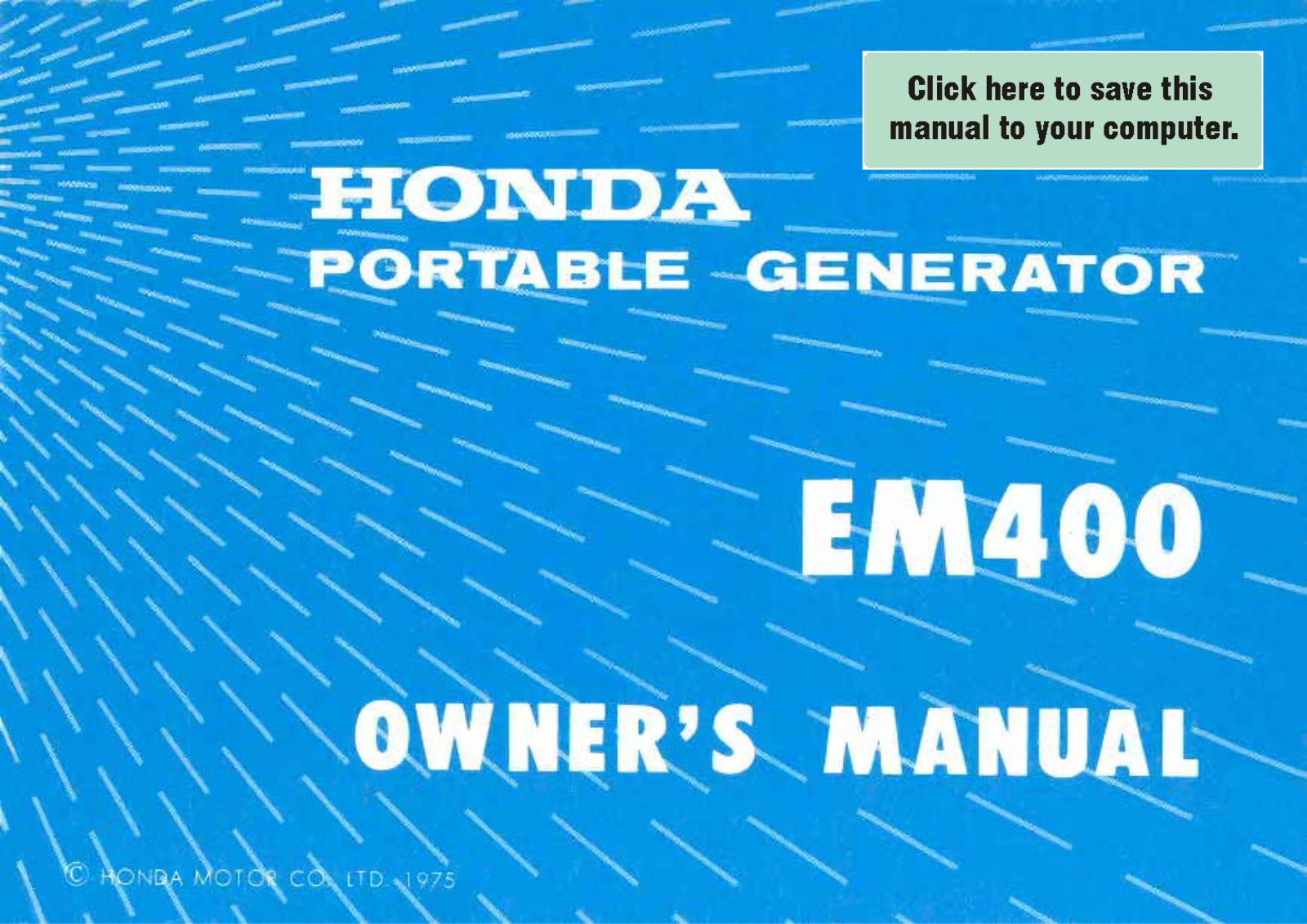 Honda Power Equipment EM400 User Manual