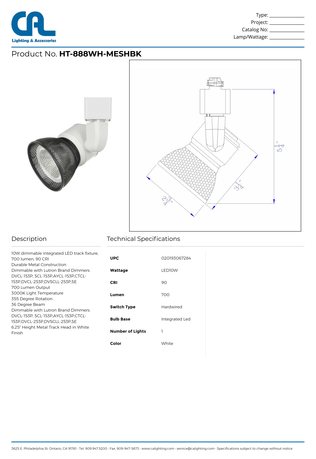 Cal Lighting CG10787 Specifications - ManualMachine.com