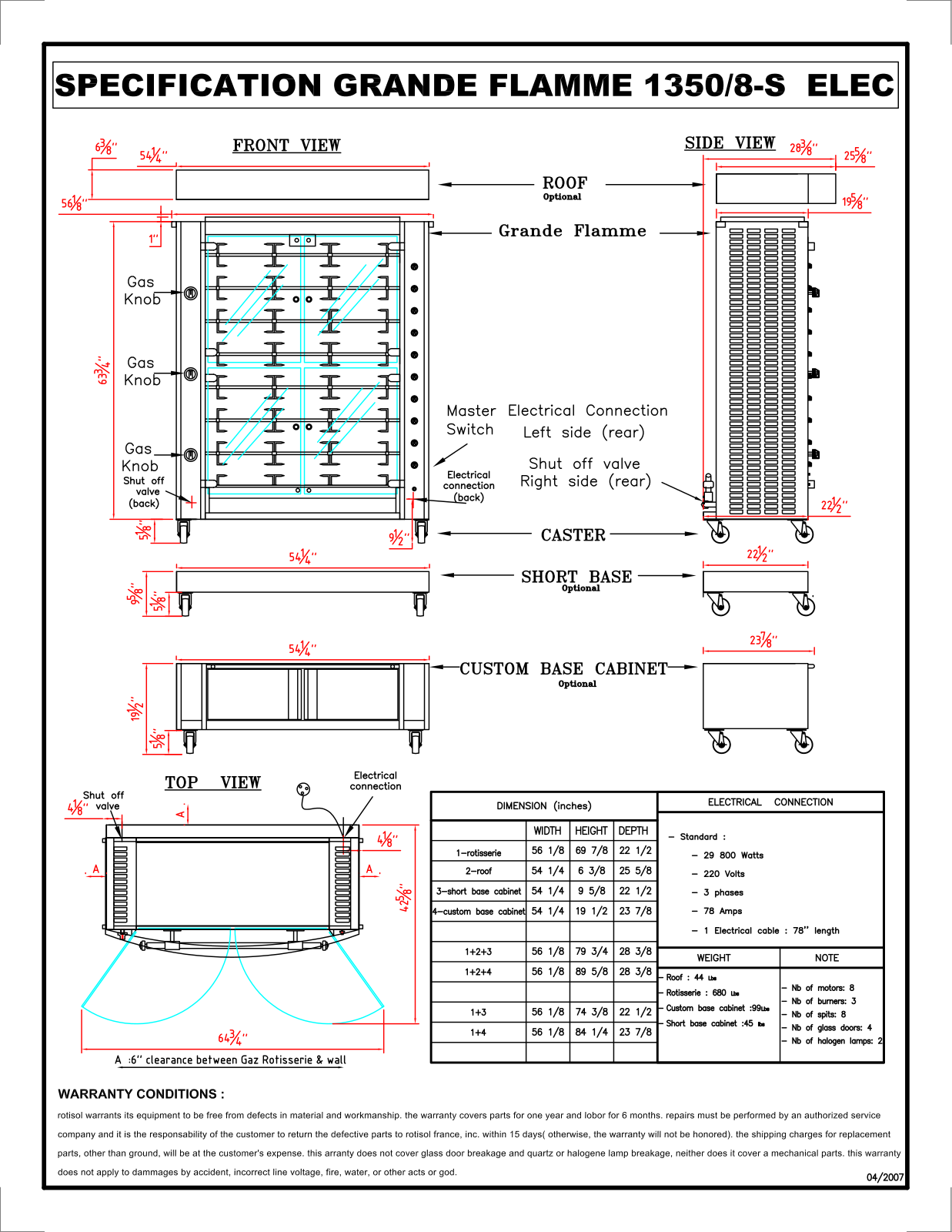 Rotisol 1350-8-S, 1350 8 S ELEC User Manual