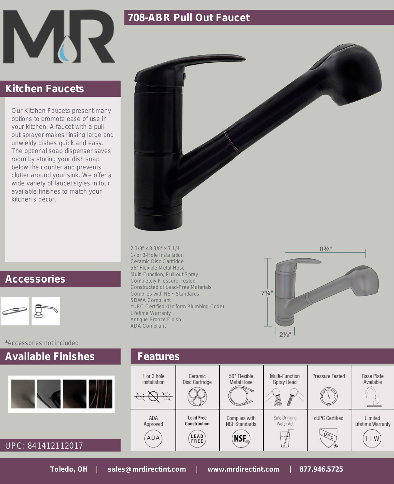 MR Direct MRDR2098 Specifications - ManualMachine.com