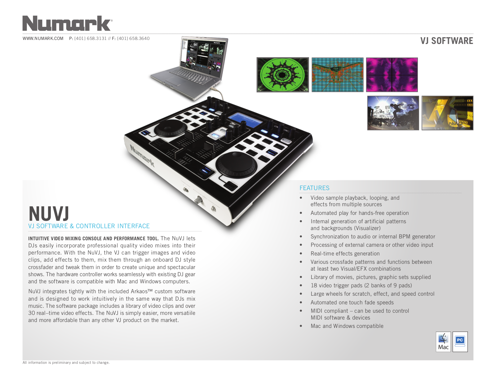 Numark Industries NUJV User Manual