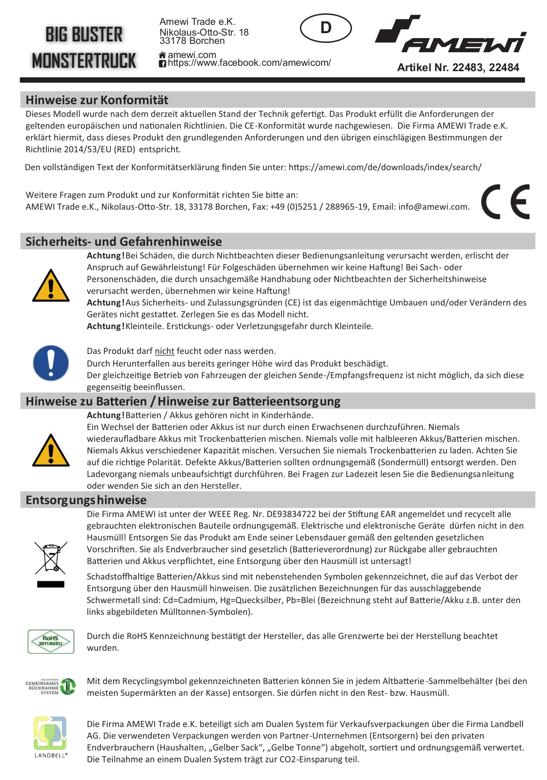 Amewi 22483, 22484 User guide - ManualMachine.com