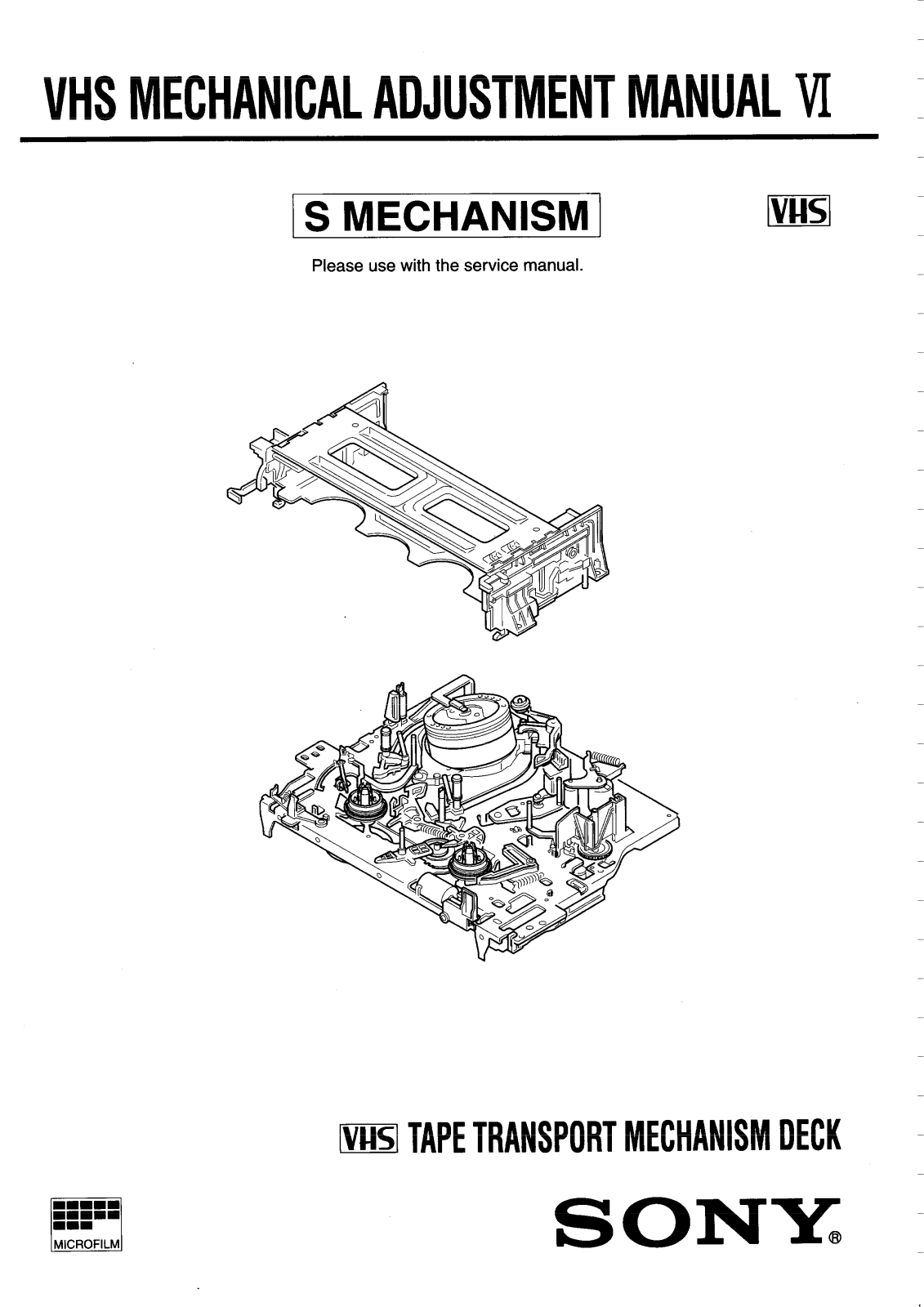 Sony S Mechanism Service Manual