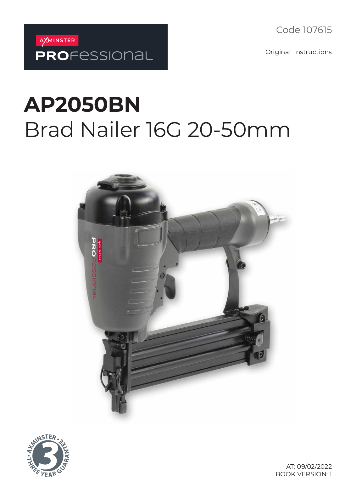 Axminster AP2050BN User guide - ManualMachine.com