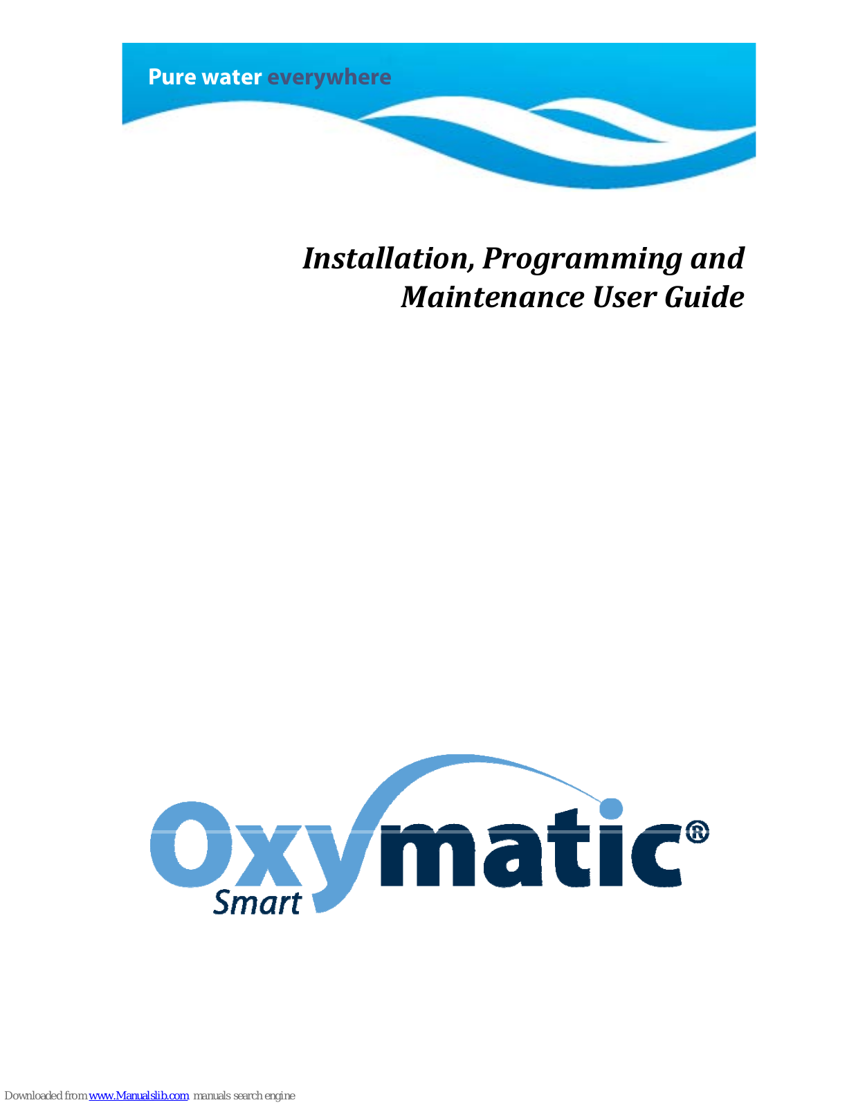 Hydrover OXYMATIC smart Installation, Programming & Maintenance Manual - ManualMachine.com
