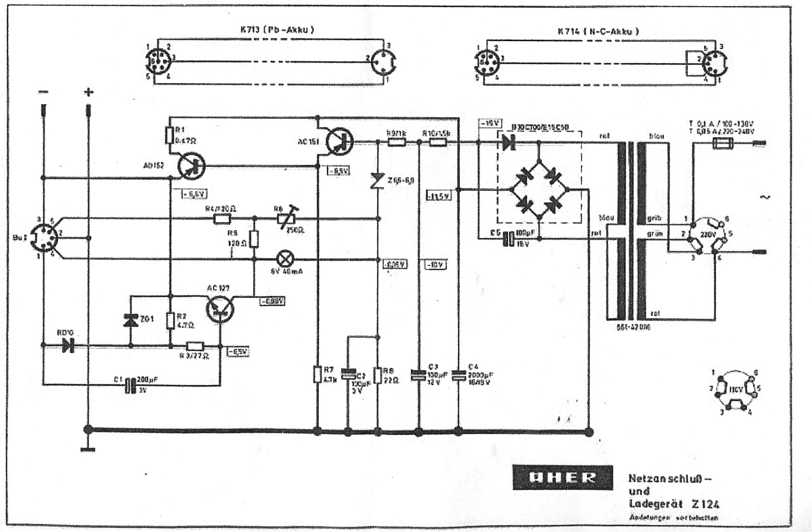 Uher Z-124 Schematic