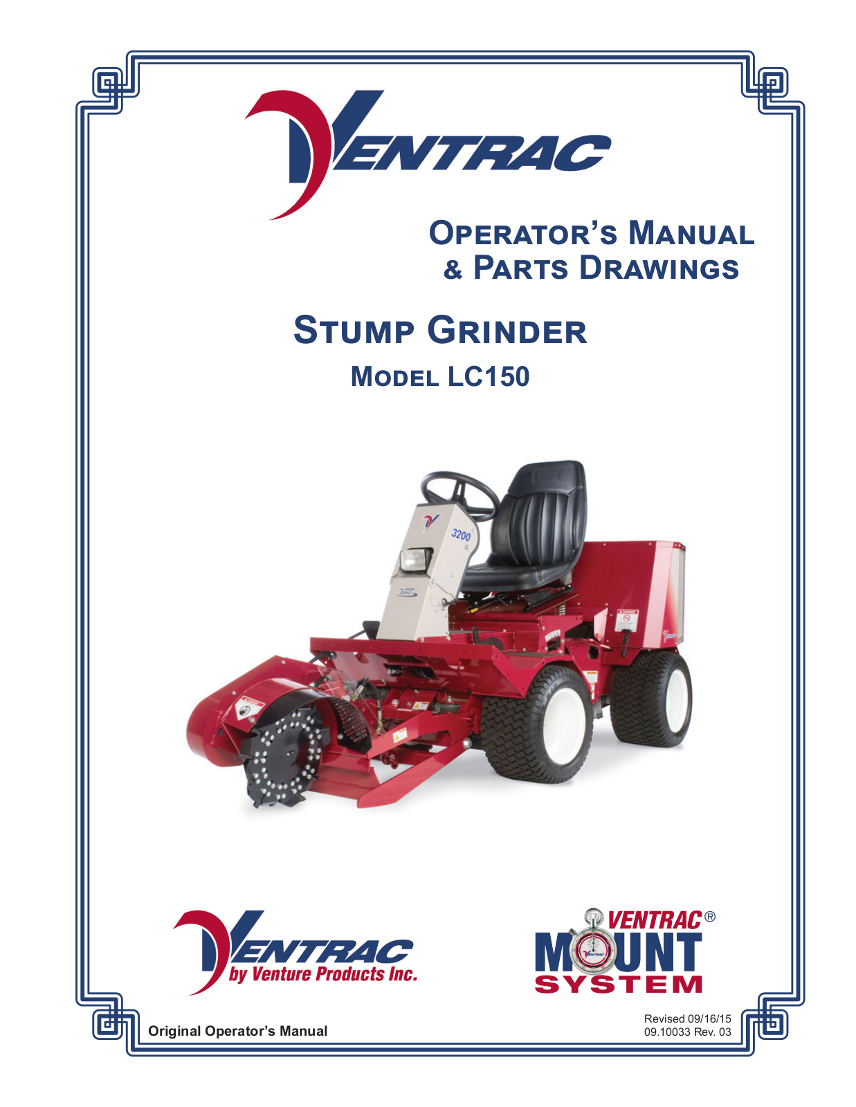 Ventrac LC150 Operator's Manual & Parts Drawings