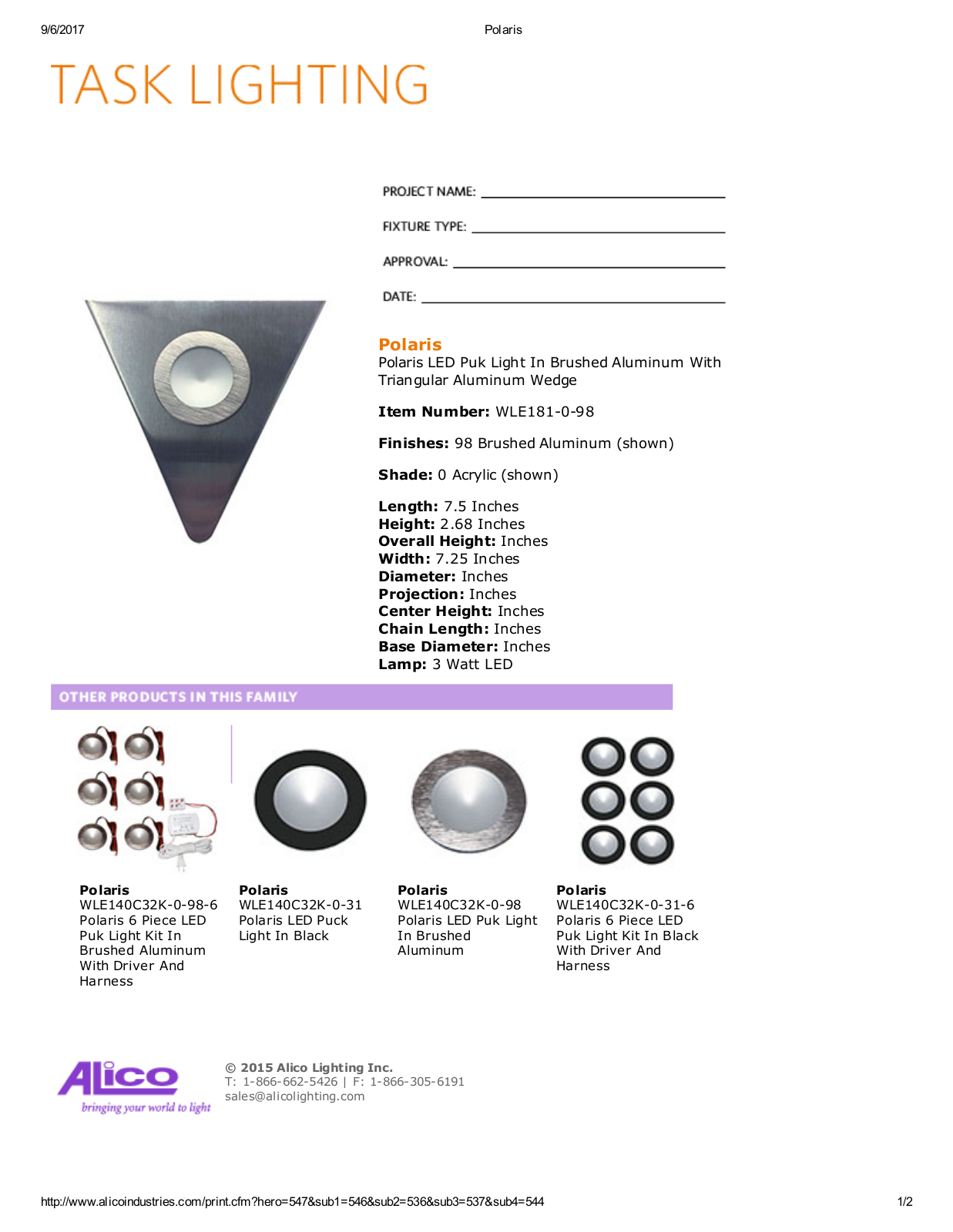 Alico LED1846 Specifications - ManualMachine.com