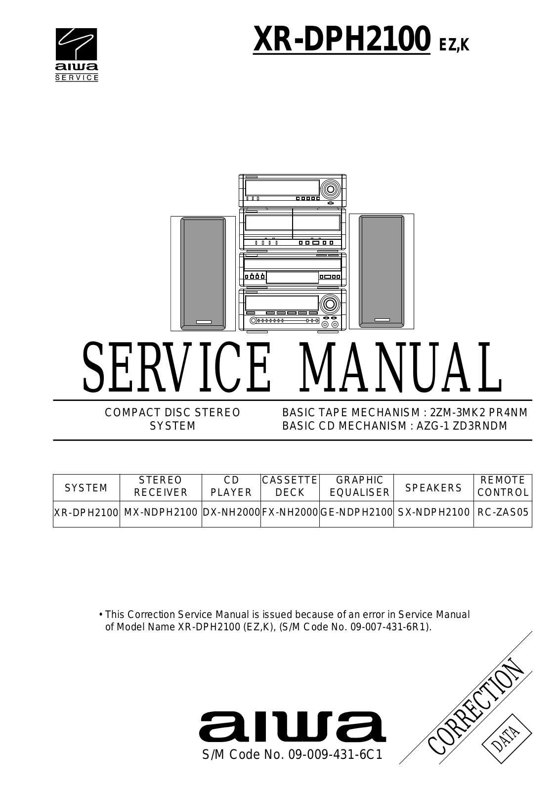 Aiwa XRDPH-2100 Service manual