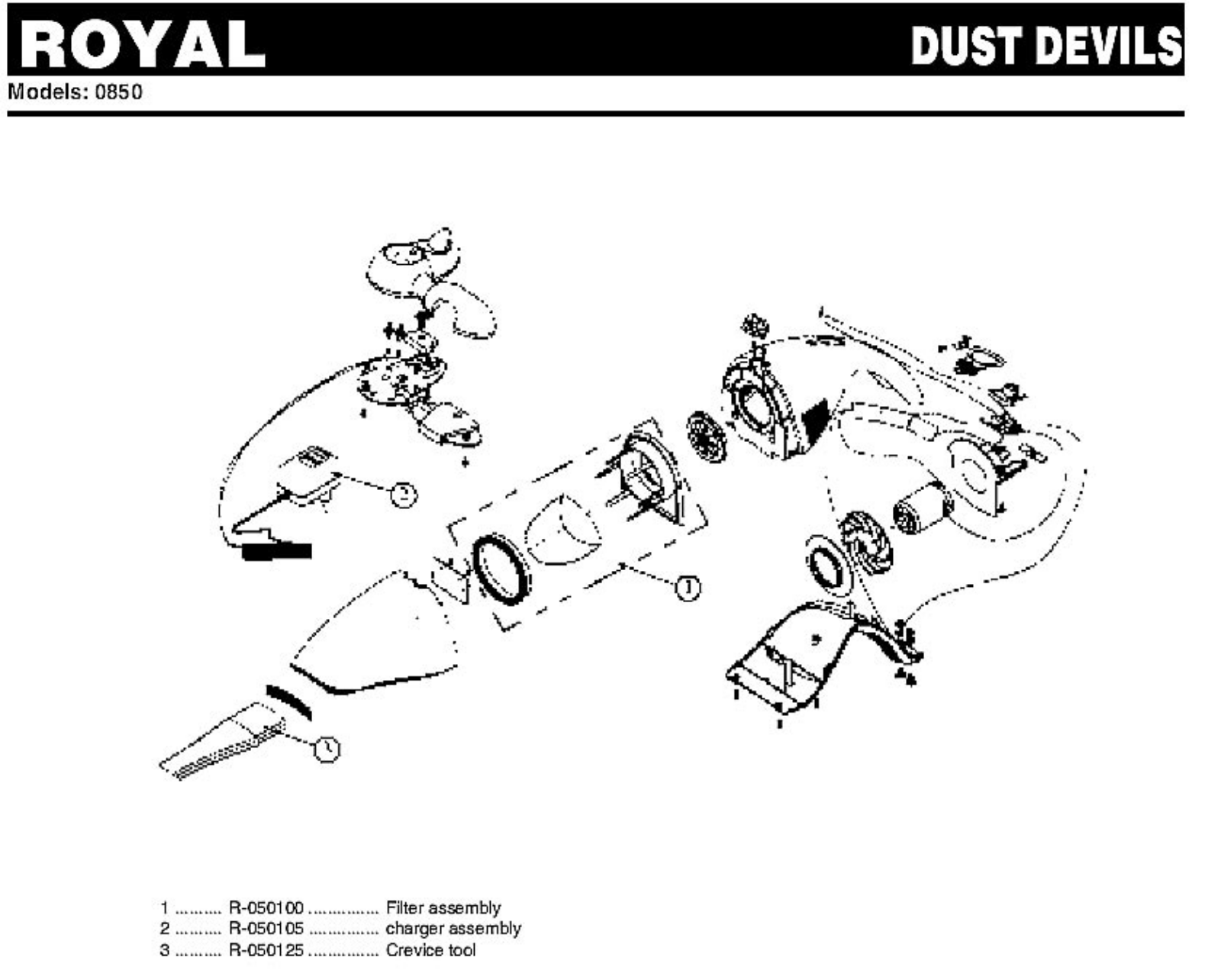 Royal 0850 Parts List