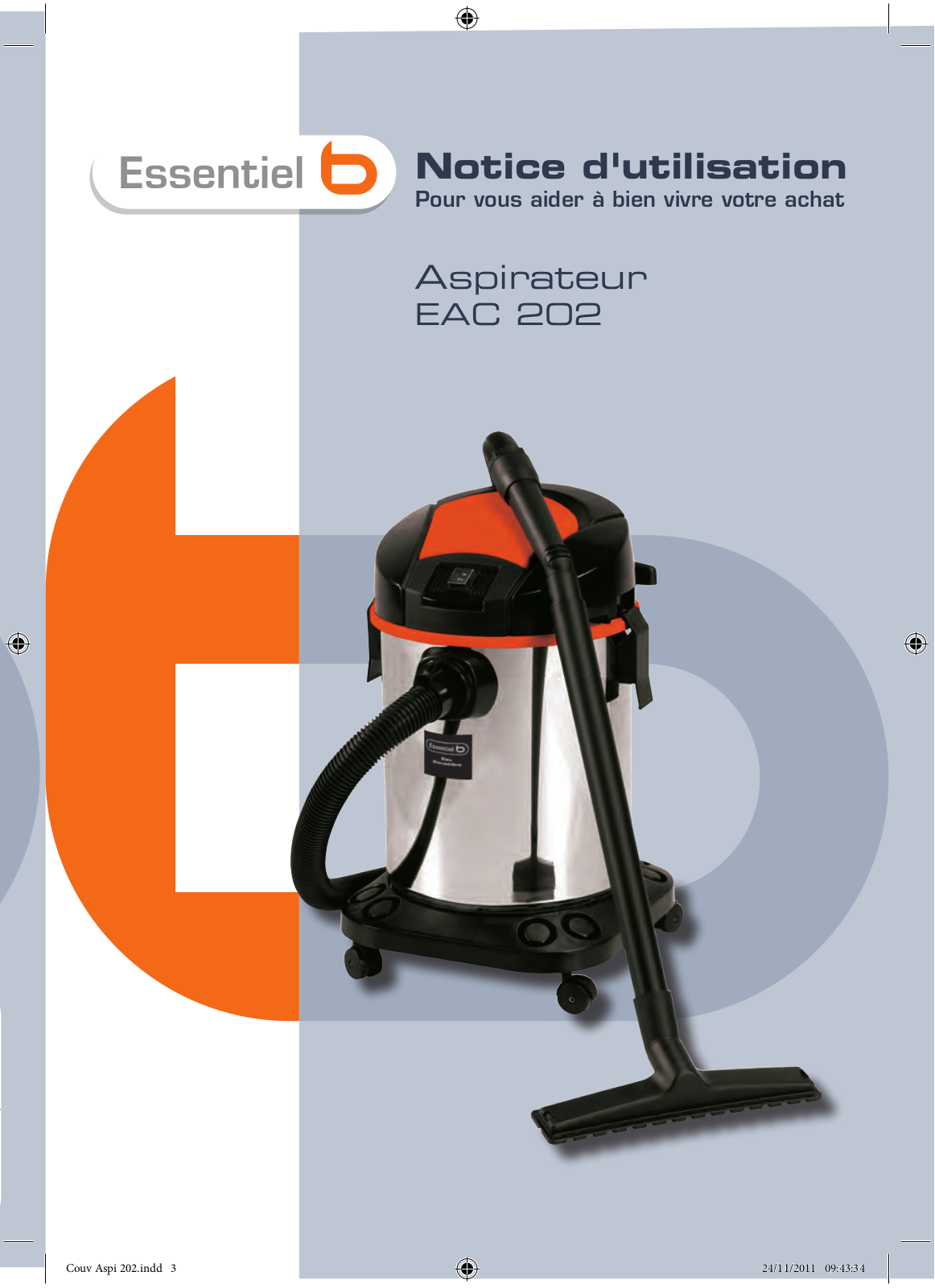 ESSENTIELB EAC 202, EAC 202 FILTRE HEPA User Manual