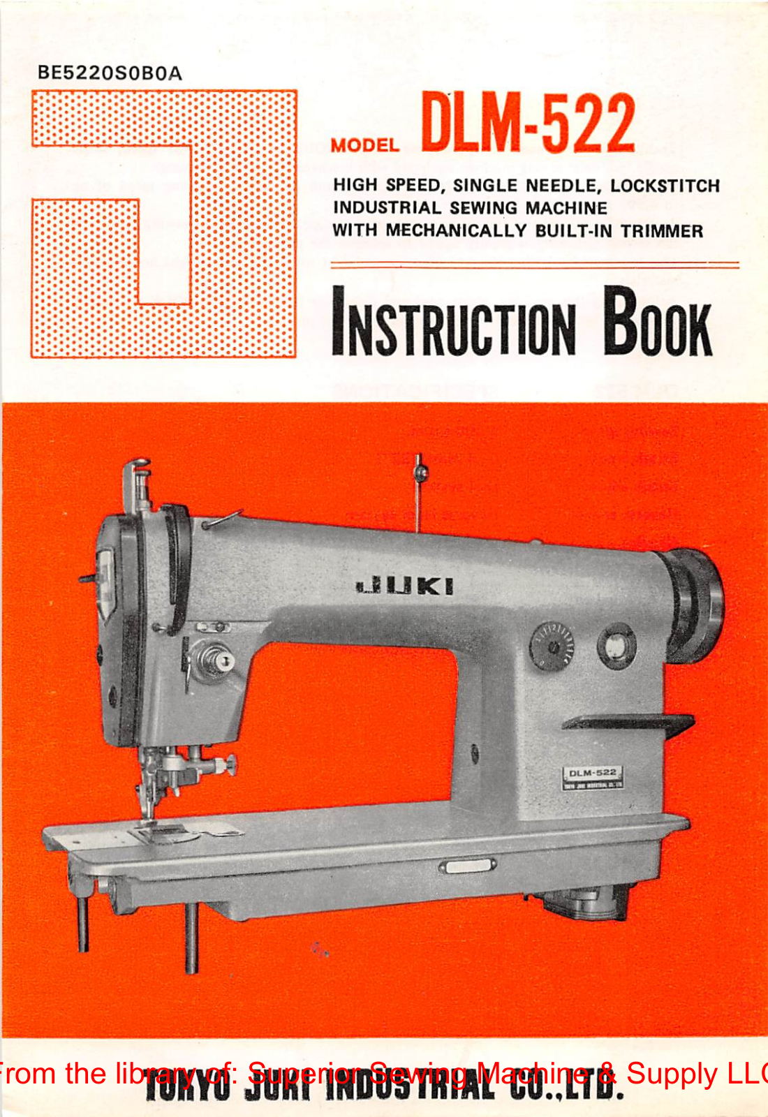 Juki DLM-522 Instruction Manual
