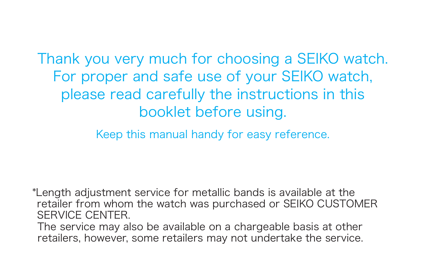 Seiko 7B24 ANALOG QUARTZ User Manual