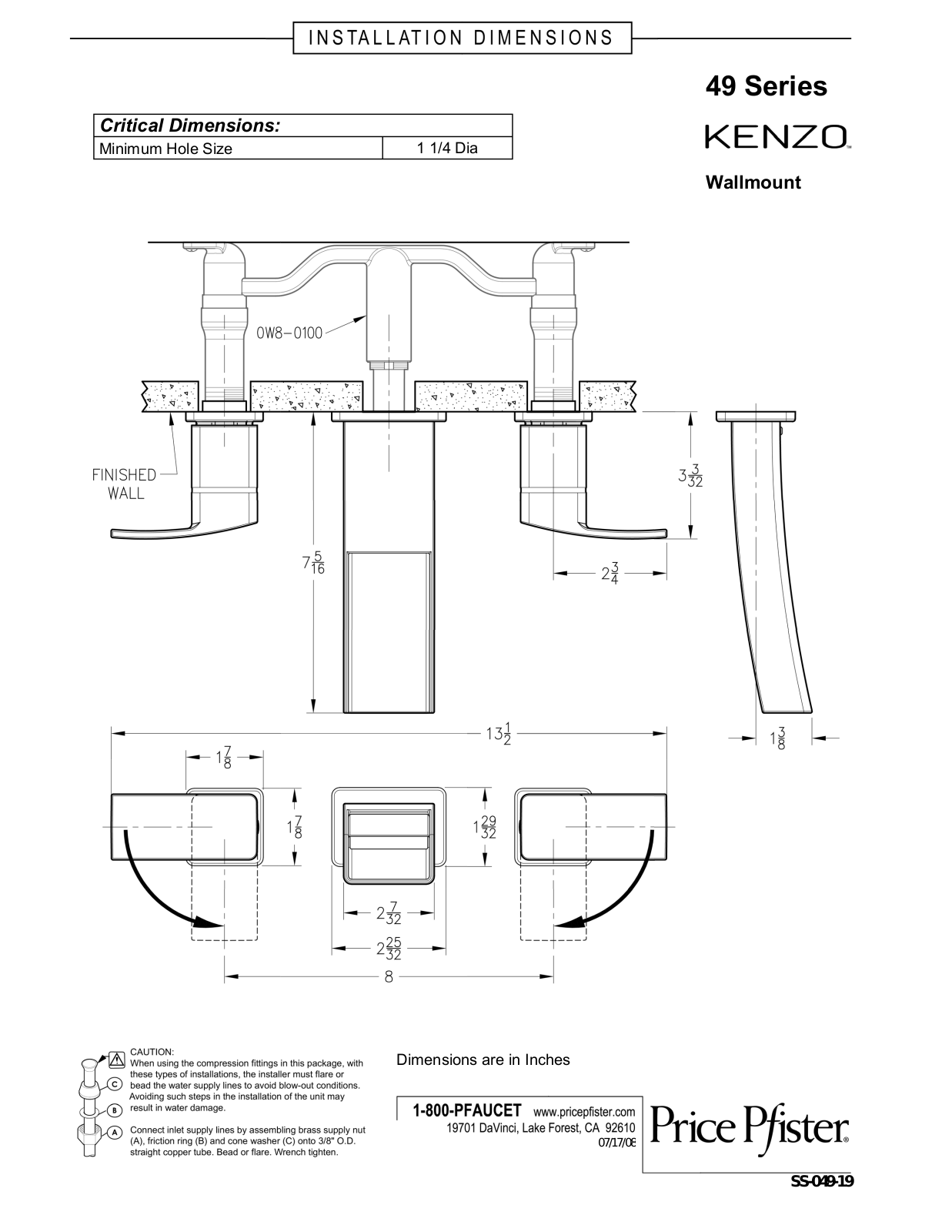 Pfister PPR2367 Installation Sheet - ManualMachine.com