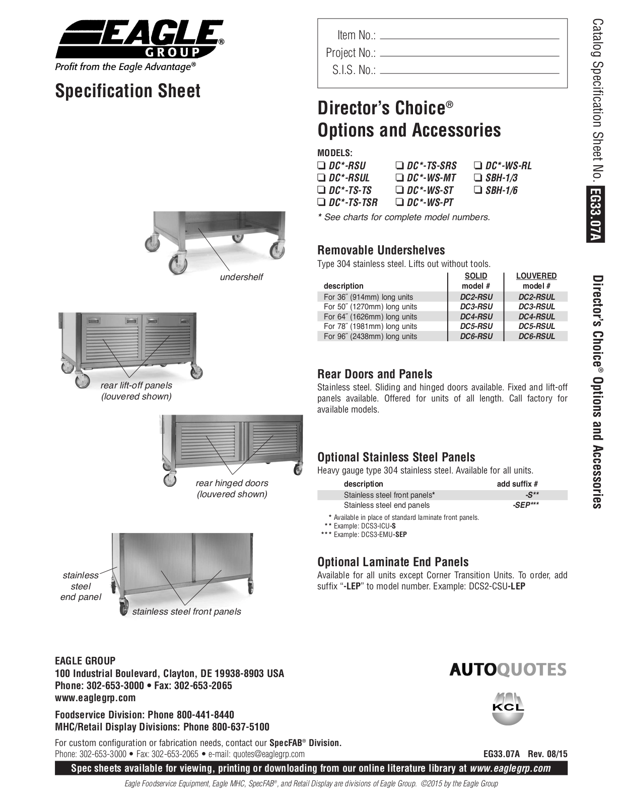 Eagle DC2-RSU User Manual